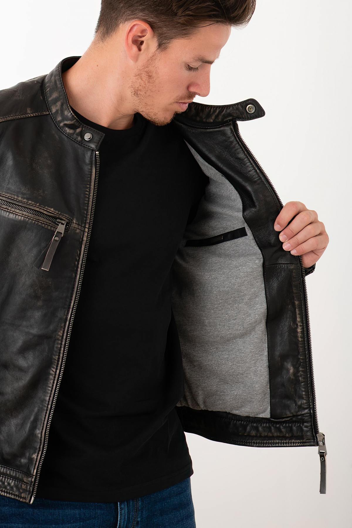 Giacche Uomo Cityzen KANSAS RUB OFF BLACK — vista 6