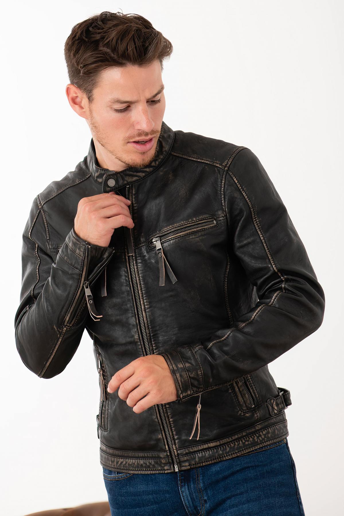 Giacche Uomo Cityzen KANSAS RUB OFF BLACK — vista 3