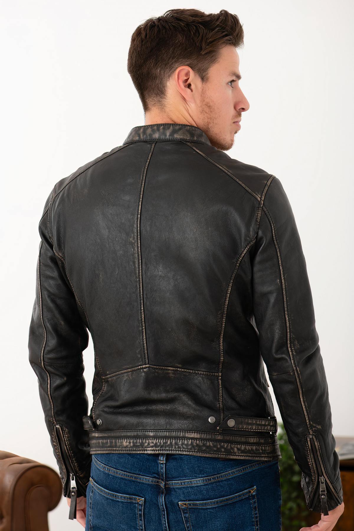 Giacche Uomo Cityzen KANSAS RUB OFF BLACK — vista 4