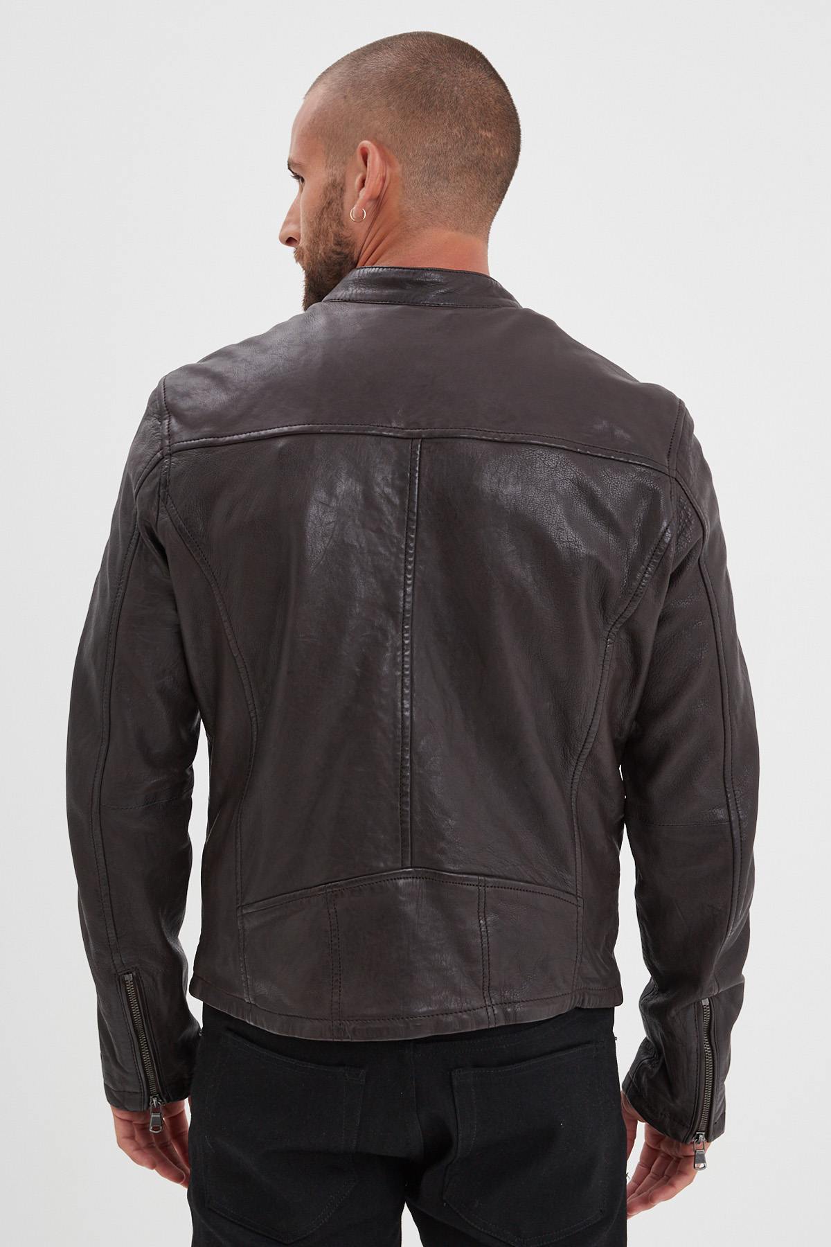 Blouson Homme Daytona GAFINO LAMB VITA R BROWN — vue 5
