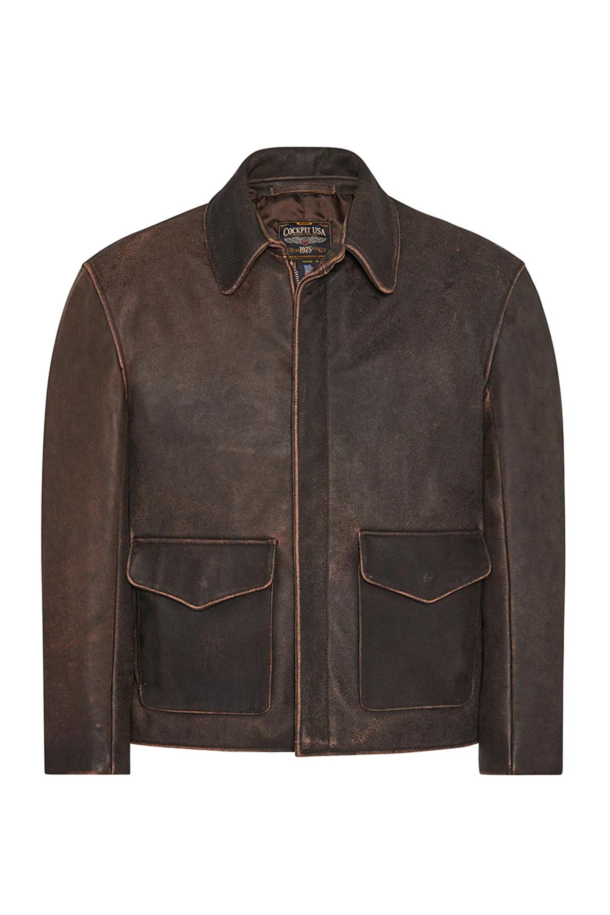 Giacche Uomo Cockpit Usa Z21A017 BROWN — vista 3