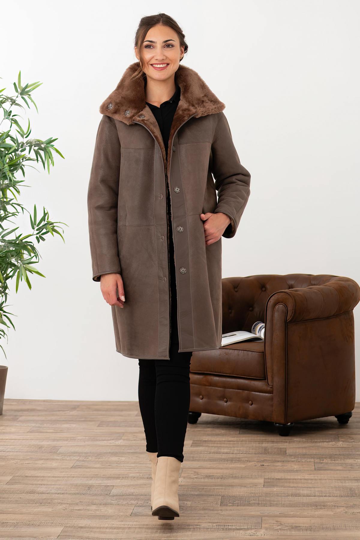 Damen Mantel Cityzen NEW GABRIELLA TAUPE/TAUPE — Ansicht 7