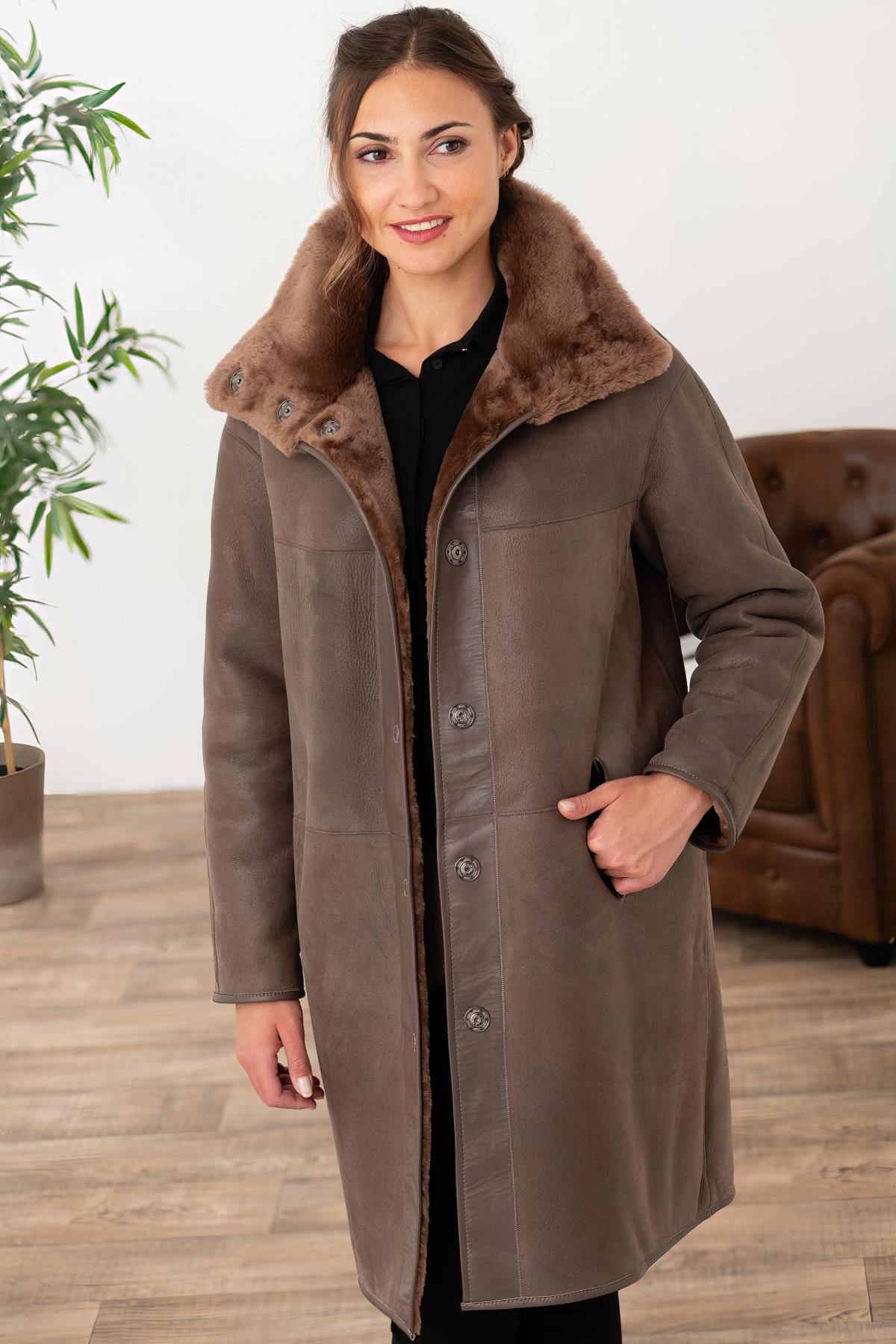 Damen Mantel Cityzen NEW GABRIELLA TAUPE/TAUPE — Ansicht 3