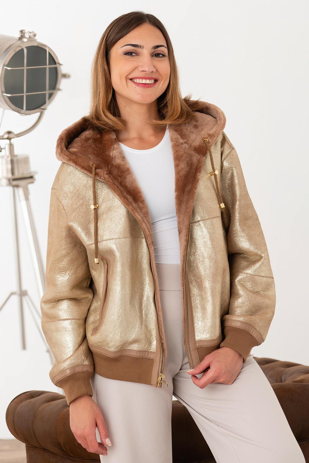 Chaqueta Mujeres Cityzen DANIELLA TAUPE GOLD — vista 8