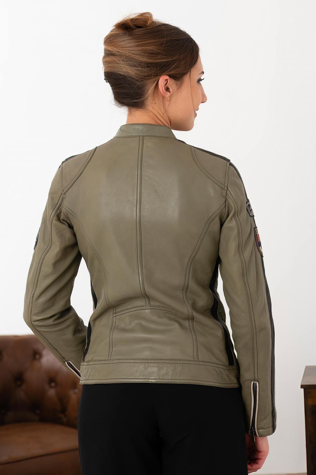 Blouson Femme Rose Garden SOLINE LAMB VITA LICHEN — vue 5