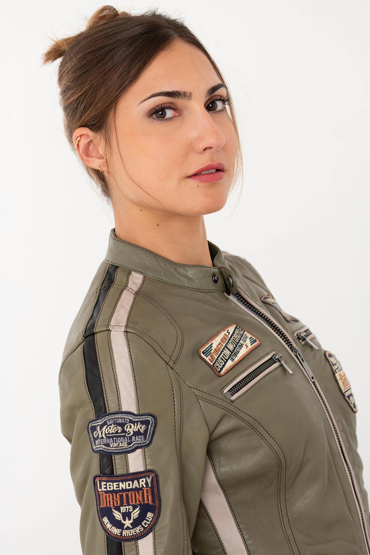 Blouson Femme Rose Garden SOLINE LAMB VITA LICHEN — vue 7