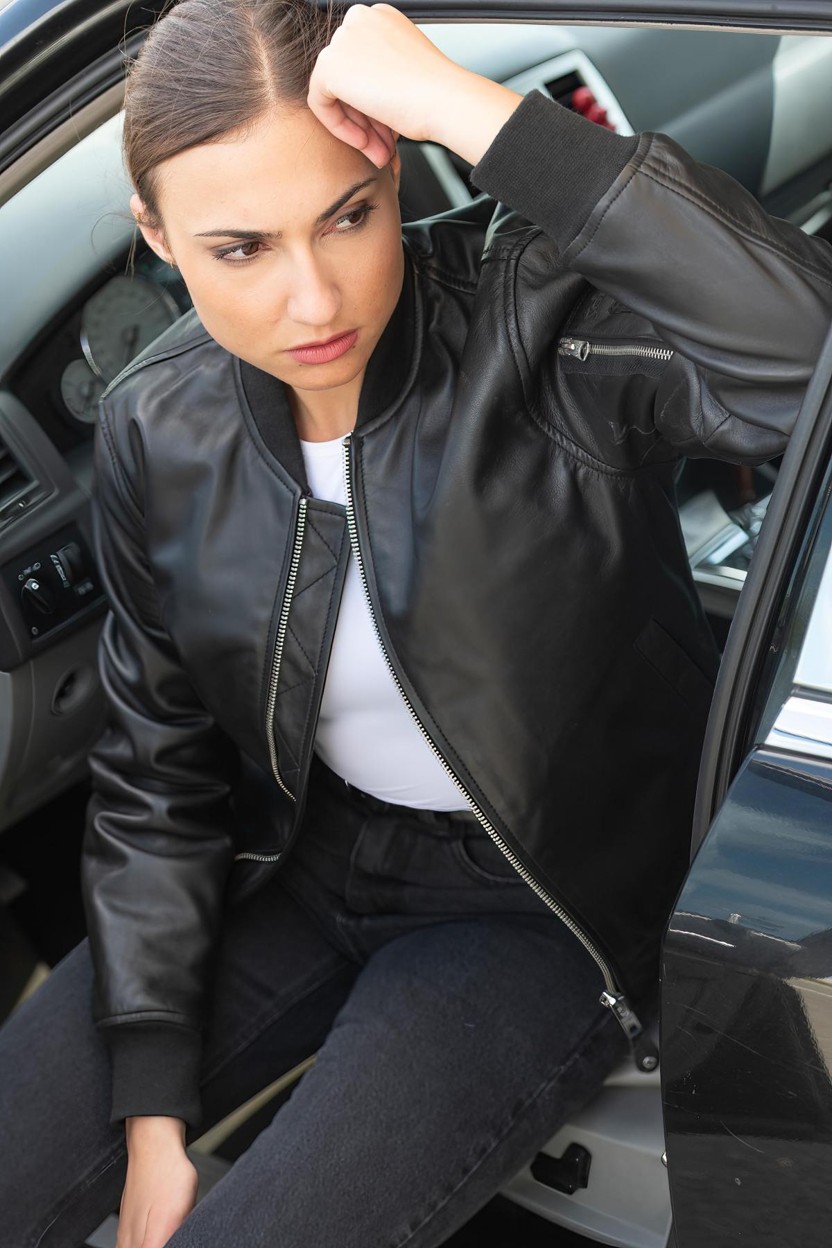 Giacche Donna Schott LCWBOMBA BLACK — vista 4