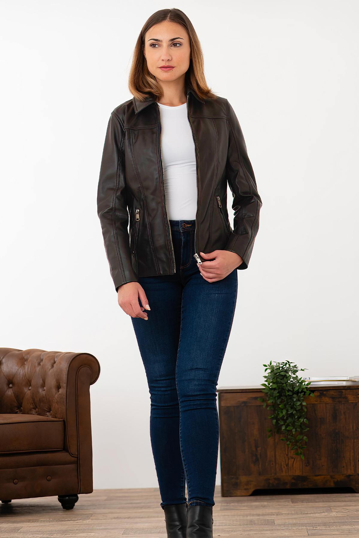 Damen Jacke Cityzen VIRGINIA 2 BROWN — Ansicht 2