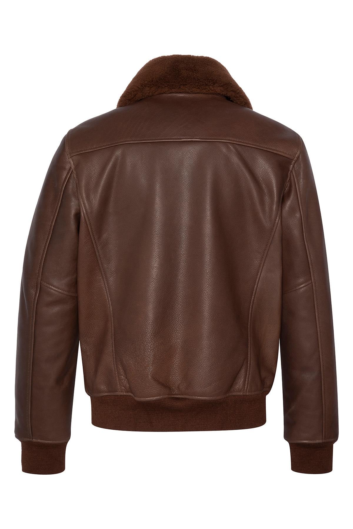 Chaqueta Hombre Schott LCAVIATION24 BROWN — vista 8