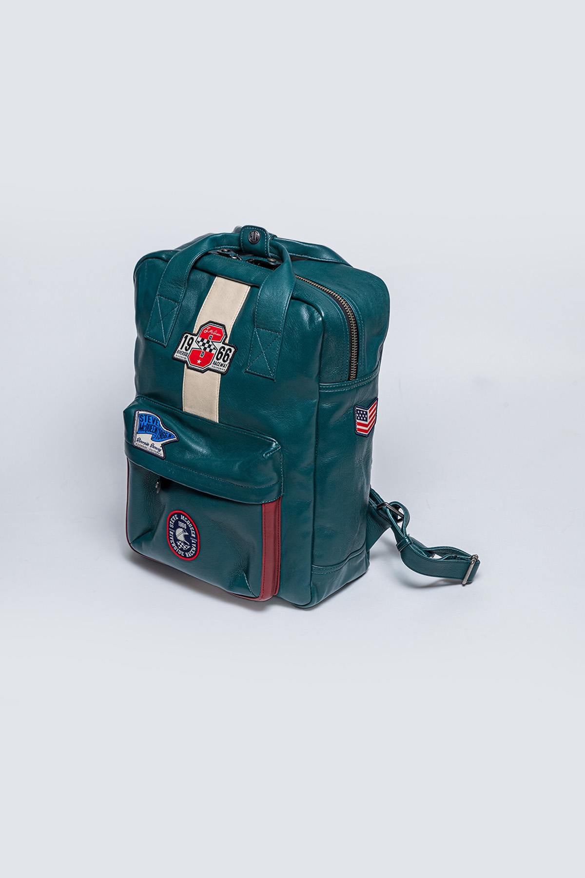 Bolsos Hombre Steve Mcqueen NINE BACKPACK PETROL — vista 3