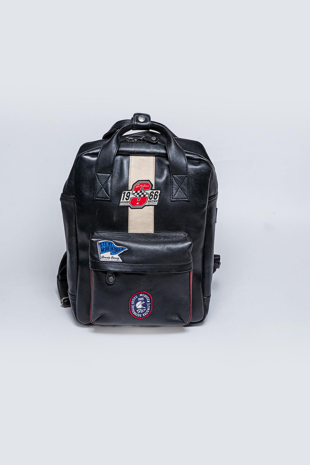 Bolsos Hombre Steve Mcqueen NINE BACKPACK BLACK — vista 2