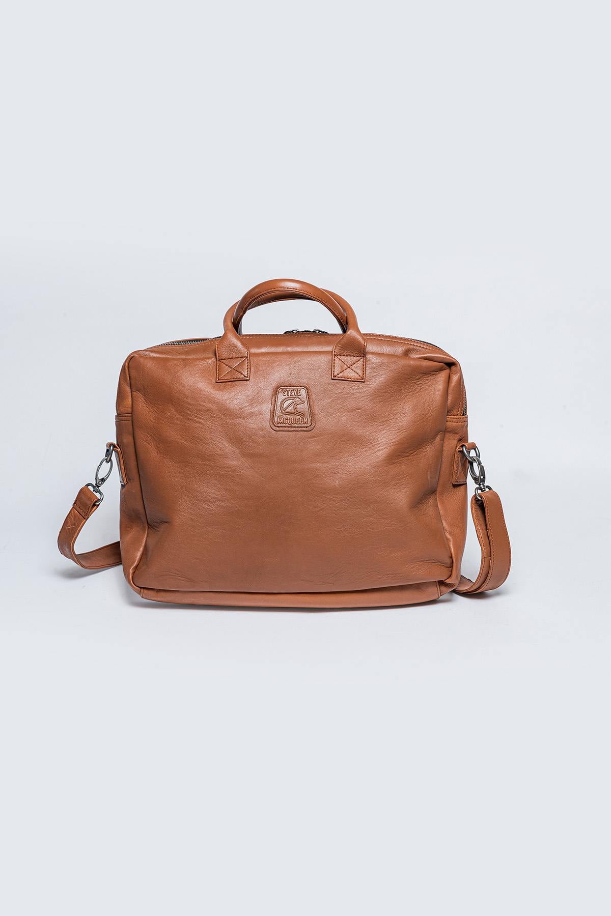 Bolsos Hombre Steve Mcqueen TERRANCE MESSENGER TOBACCO — vista 2