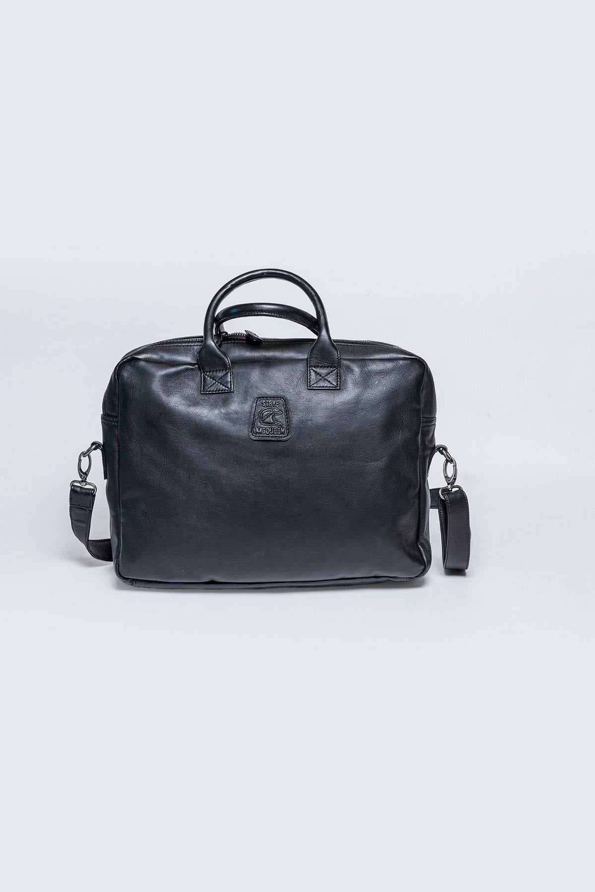 Borse Uomo Steve Mcqueen TERRANCE MESSENGER BLACK — vista 2
