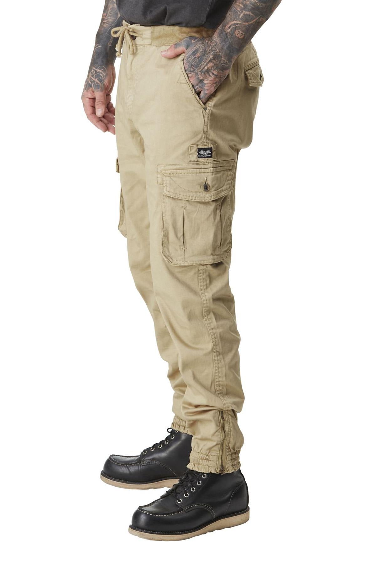 Pantalon Hombre Von Dutch PANTALON MICK BEIGE — vista 3