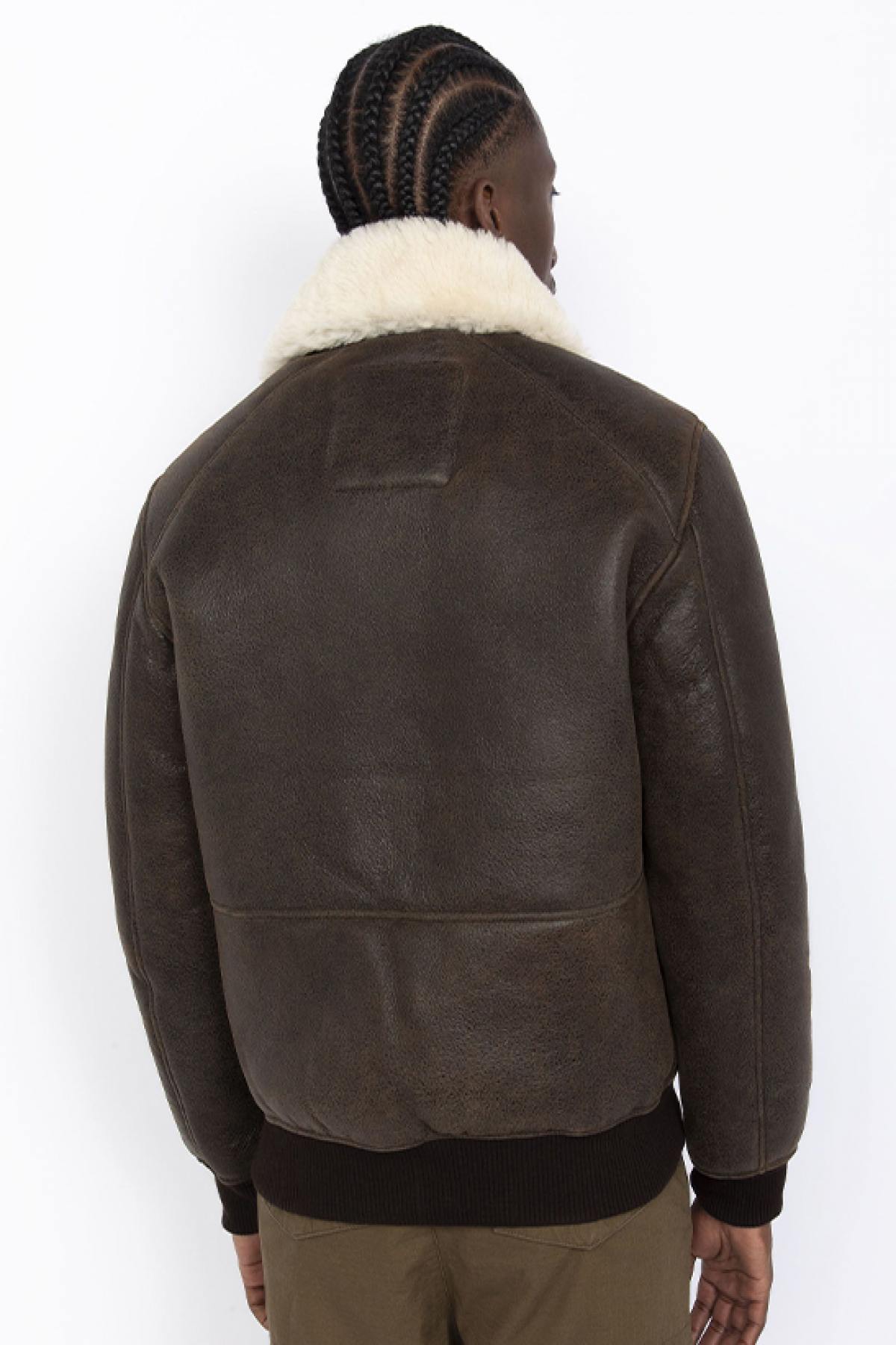 Blouson Homme Schott LCAIRFORCE BROWN — vue 3