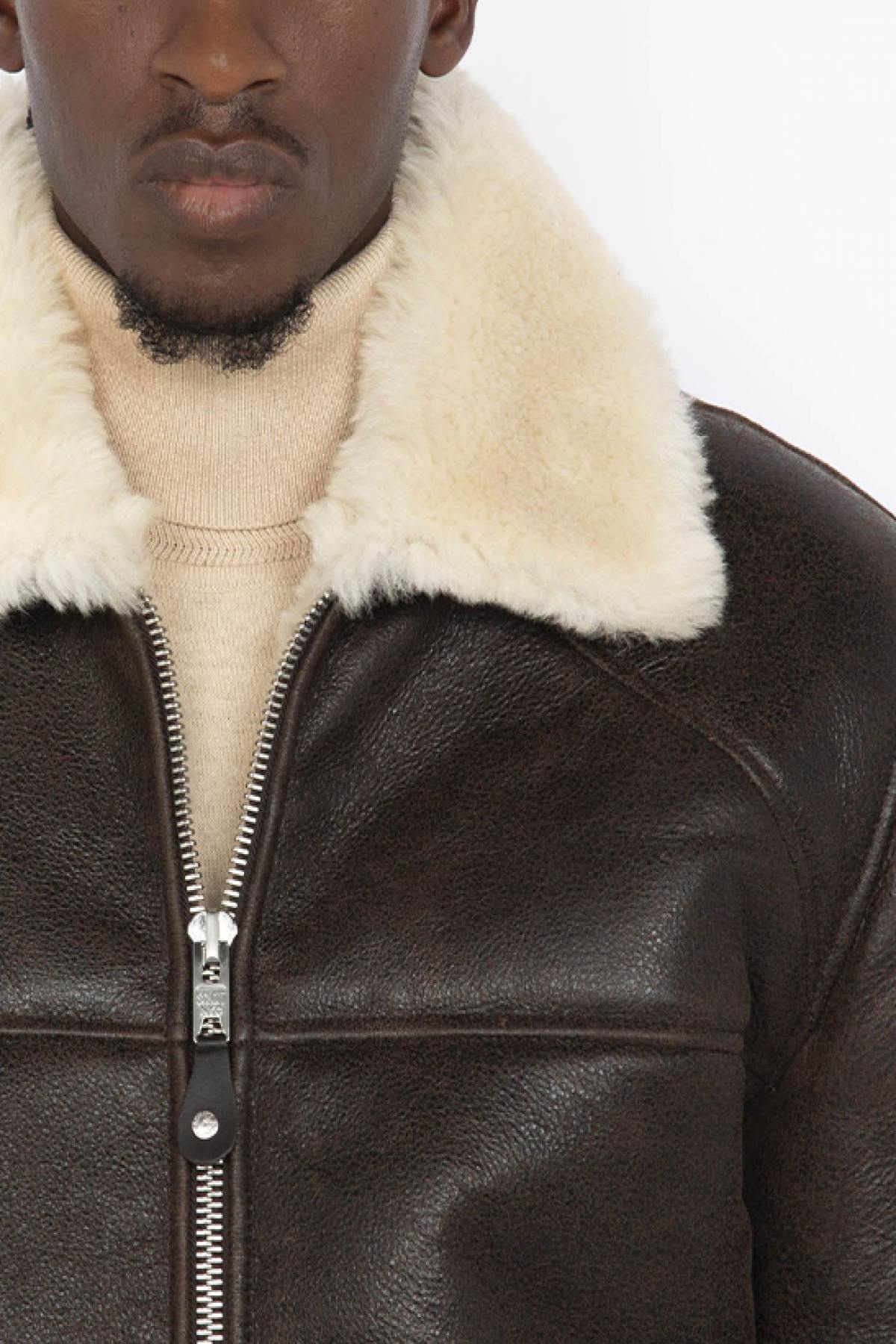 Blouson Homme Schott LCAIRFORCE BROWN — vue 6