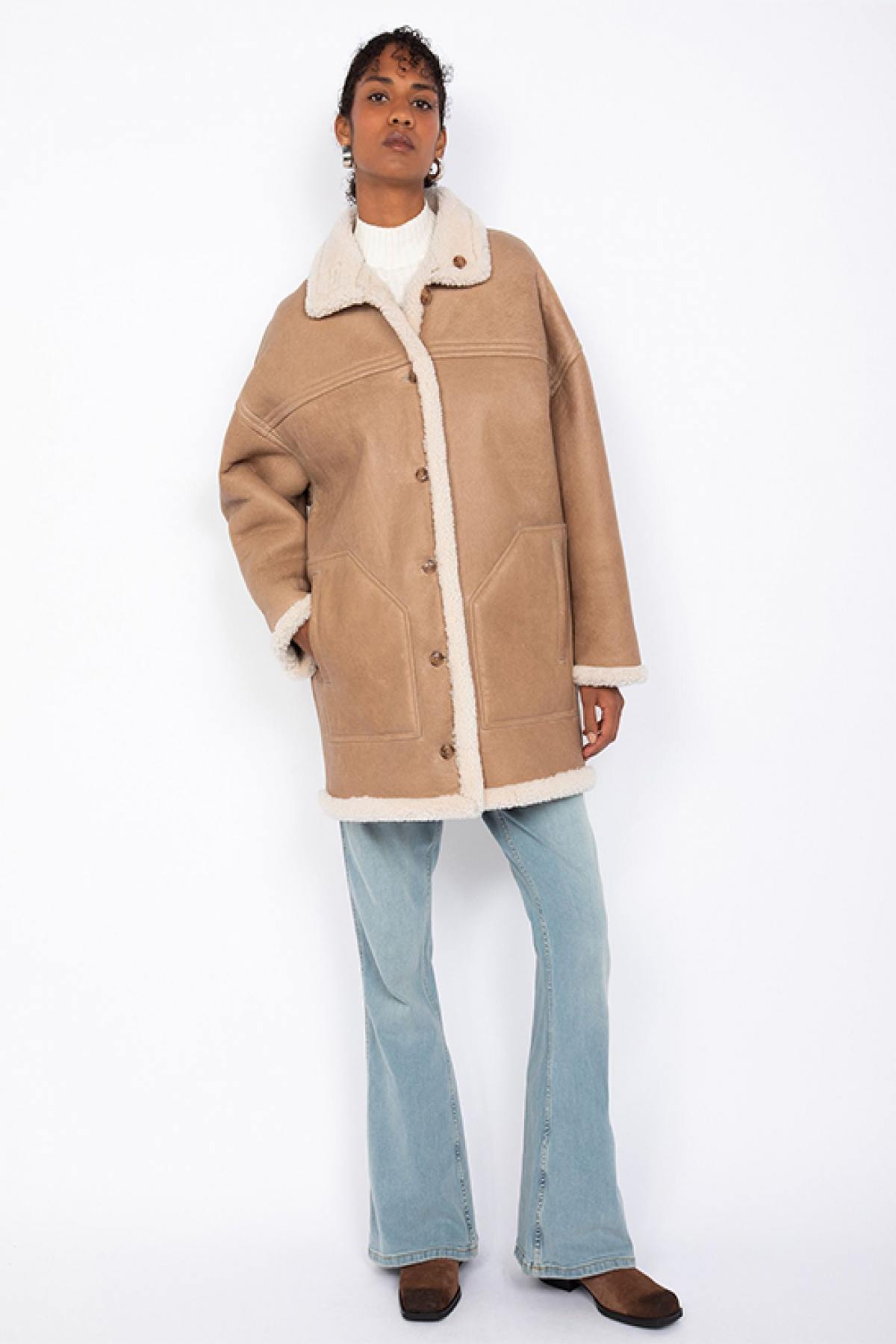 Damen Mantel Schott LCWJADE SAND — Ansicht 3