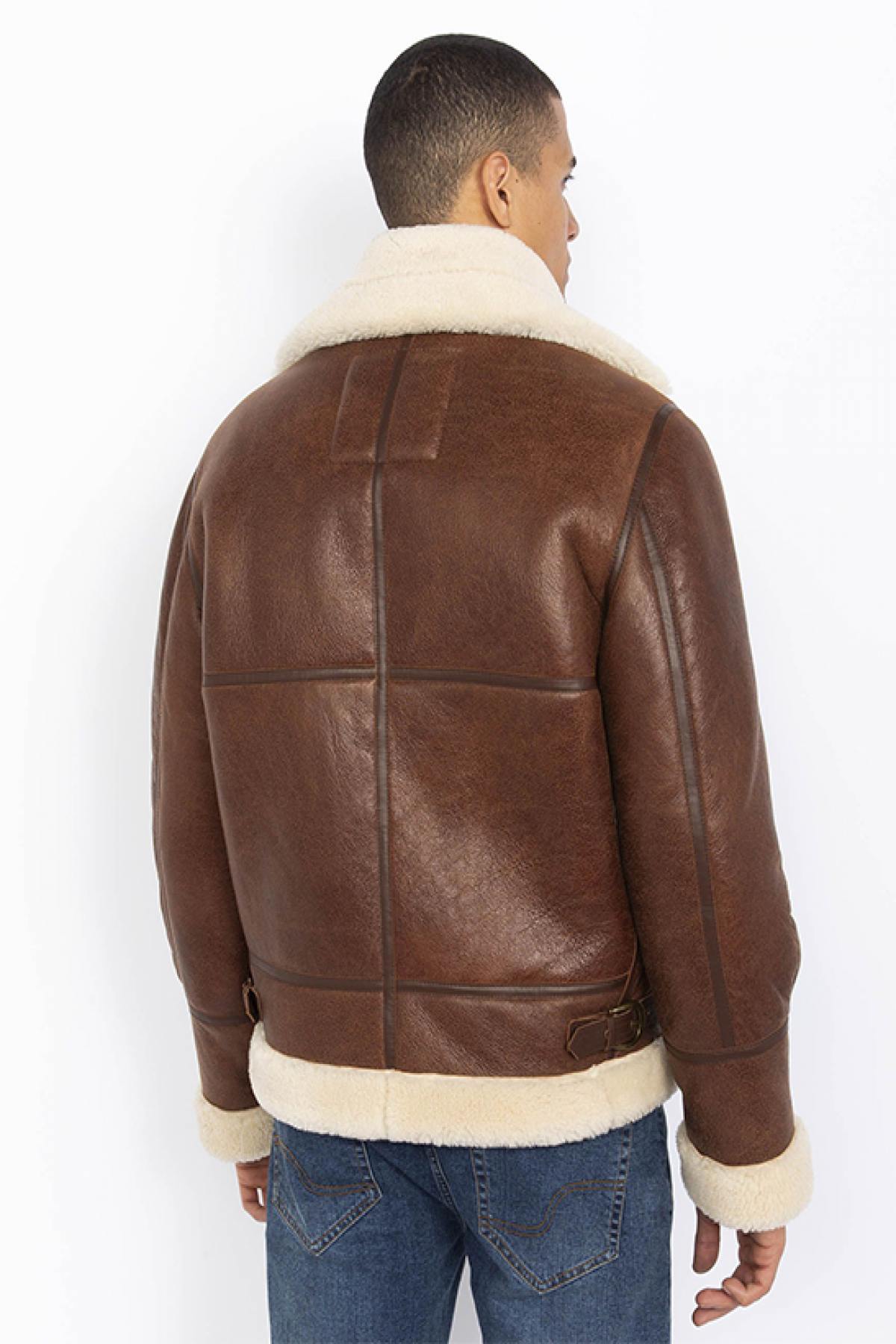 Giacche Uomo Schott LC1259 MOKA — vista 3