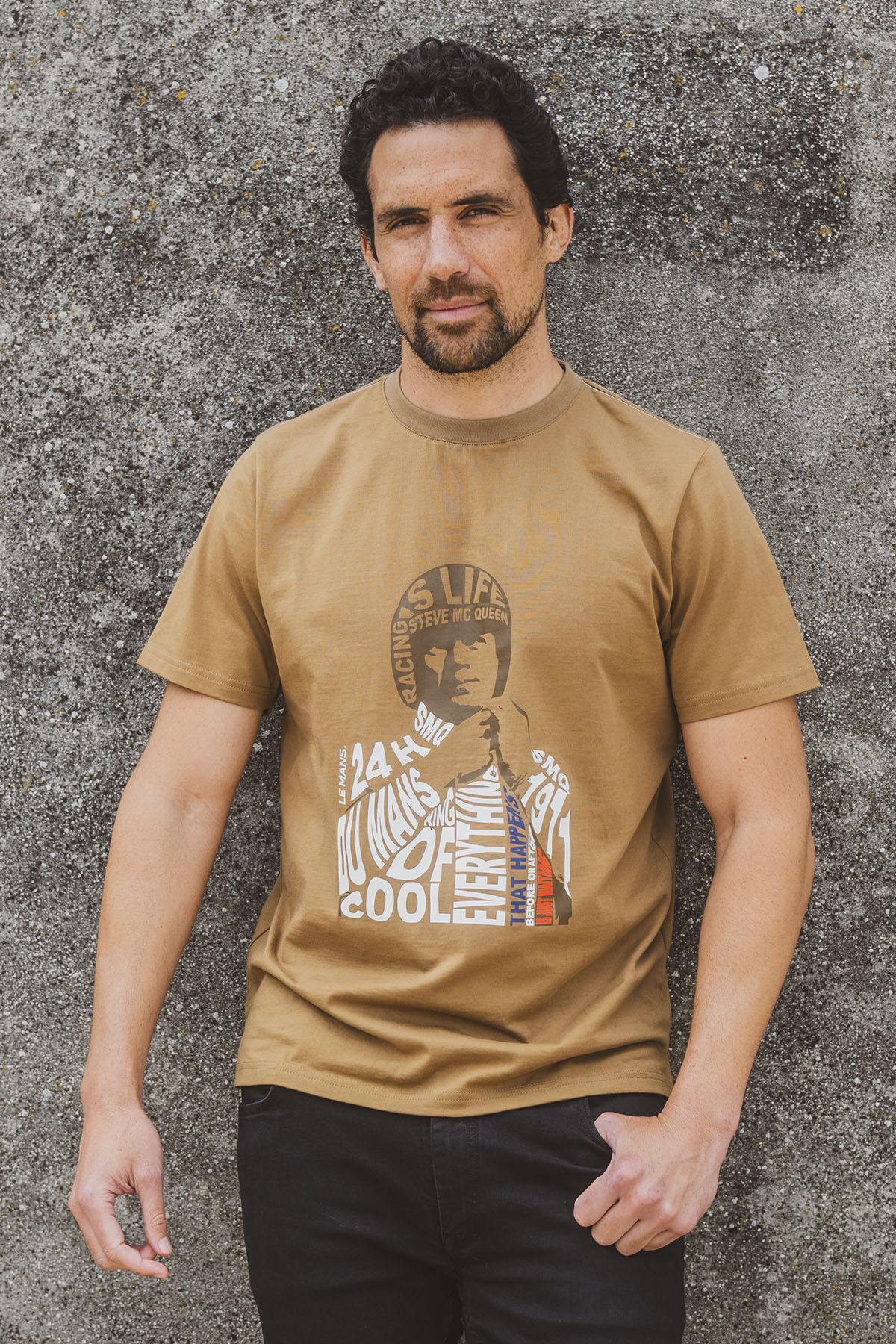 Camiseta Hombre Steve Mcqueen TEE SHIRT TSM06-103 TOBACCO — vista 1