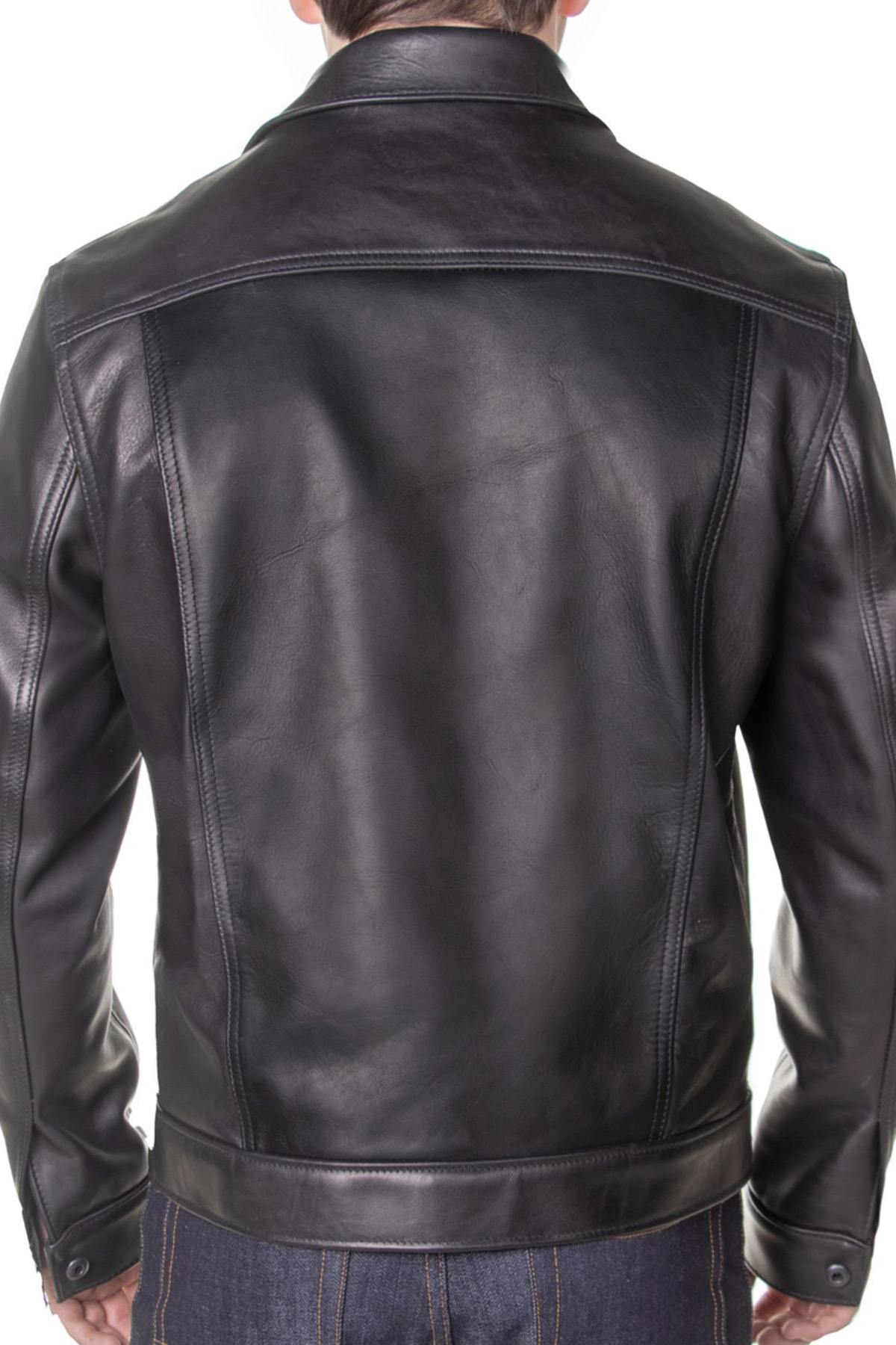 Giacche Uomo Schott 121 BLACK — vista 6