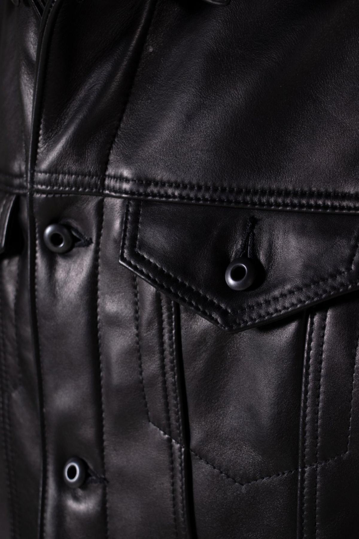 Giacche Uomo Schott 121 BLACK — vista 4