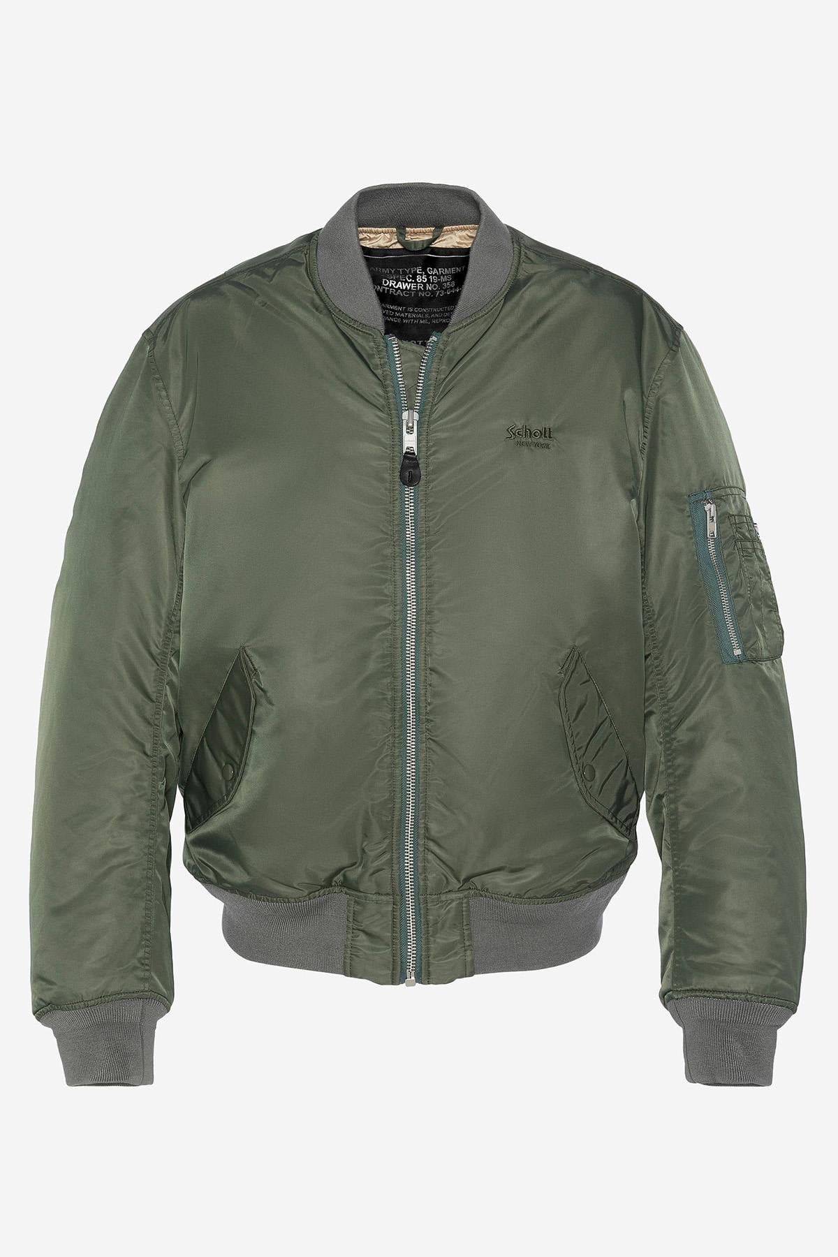 Giacche Uomo Schott MACAMPSRS GREEN — vista 1