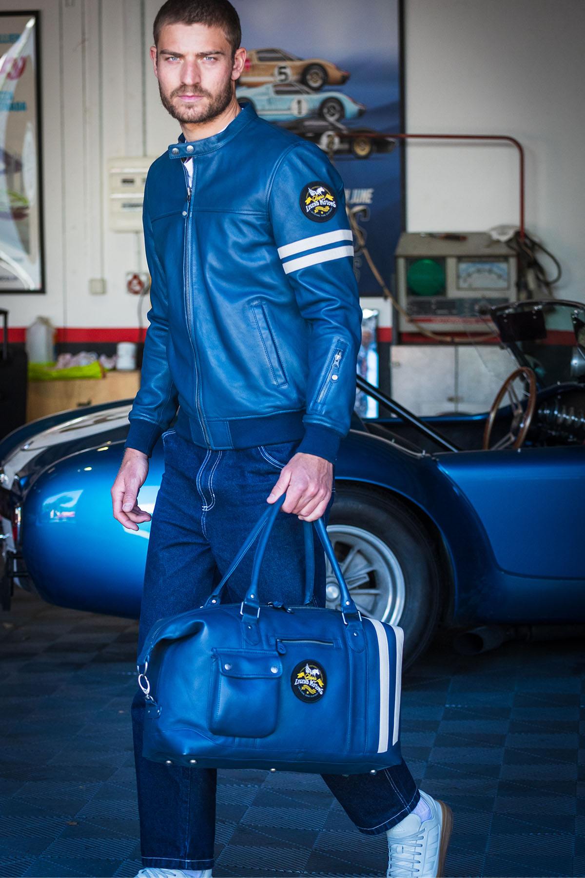 Giacche Uomo Classic Legend Motors MILES CLM ROYAL BLUE — vista 3