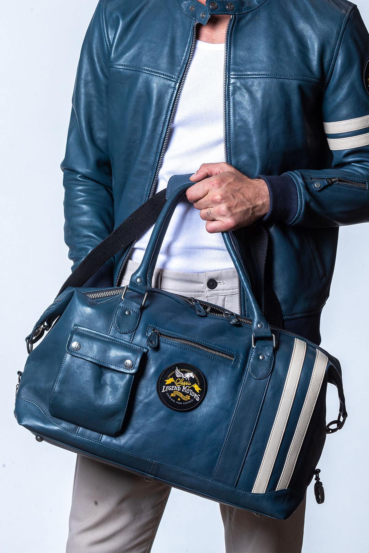 Bolsos Hombre Classic Legend Motors GASTON CLM 48H ROYAL BLUE — vista 3