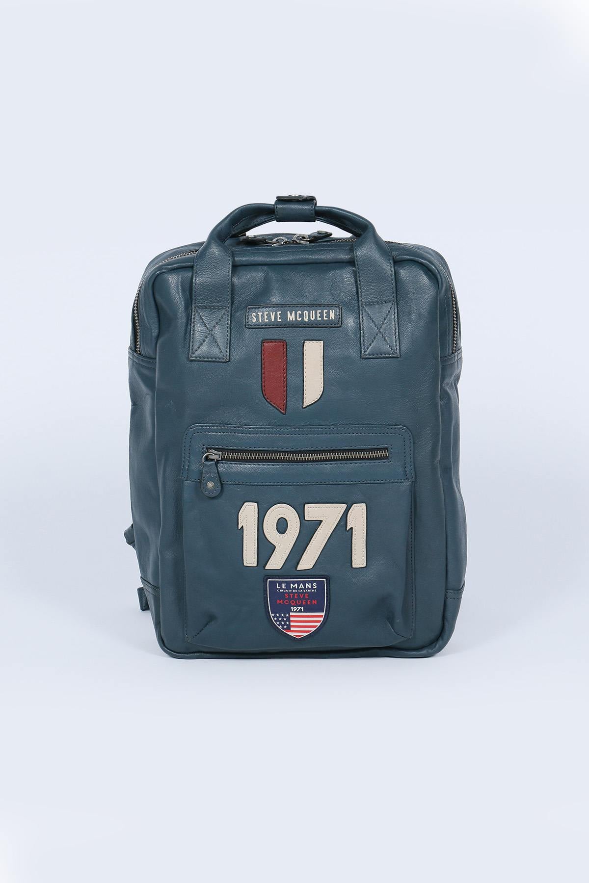 Bolsos Hombre Steve Mcqueen MATT5 BACKPACK ROYAL BLUE — vista 1