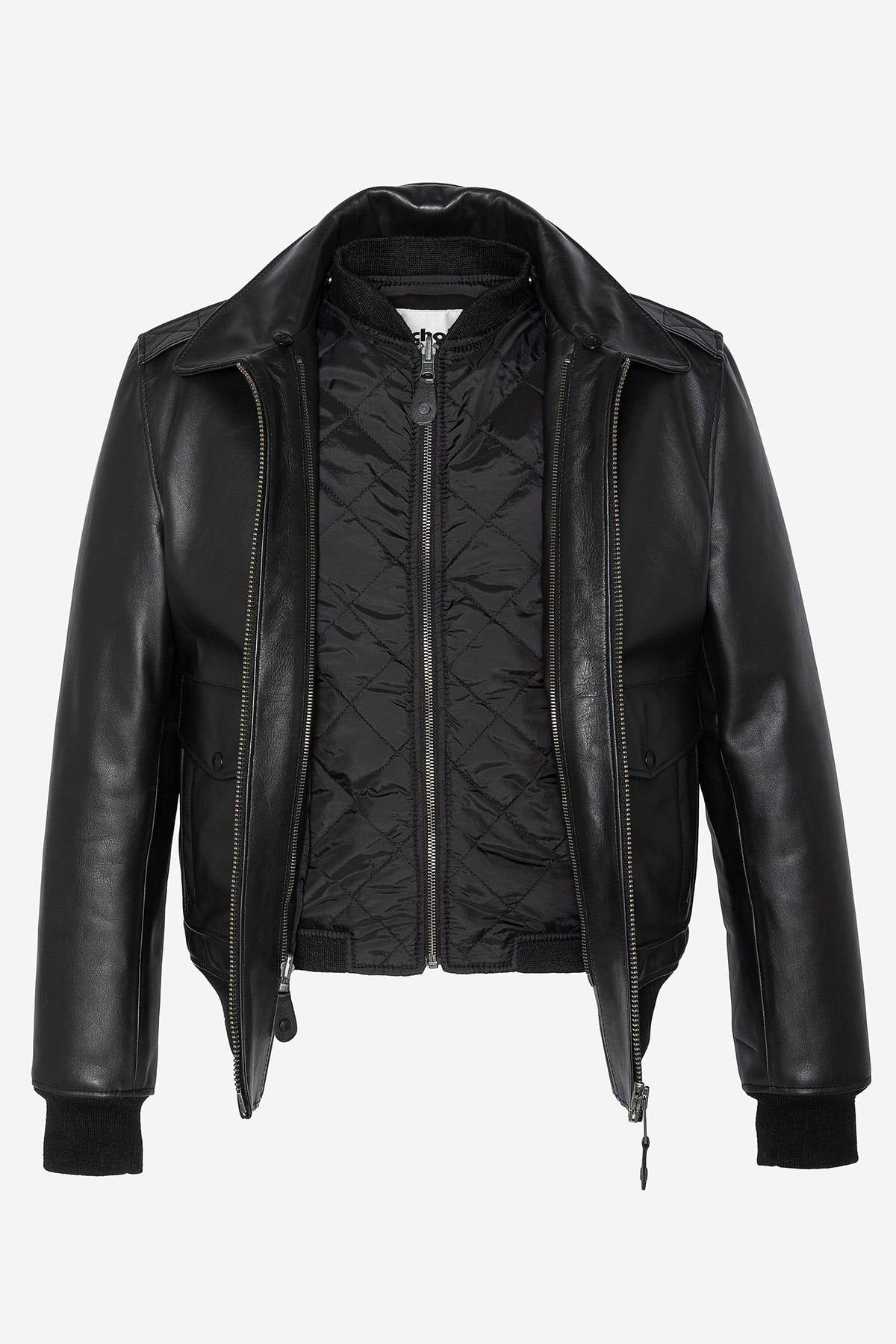 Chaqueta Hombre Schott LCFLYW22 BLACK — vista 9