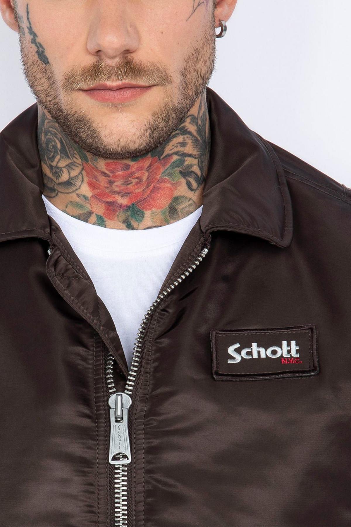 Chaqueta Hombre Schott 210100RS DARK BROWN — vista 6
