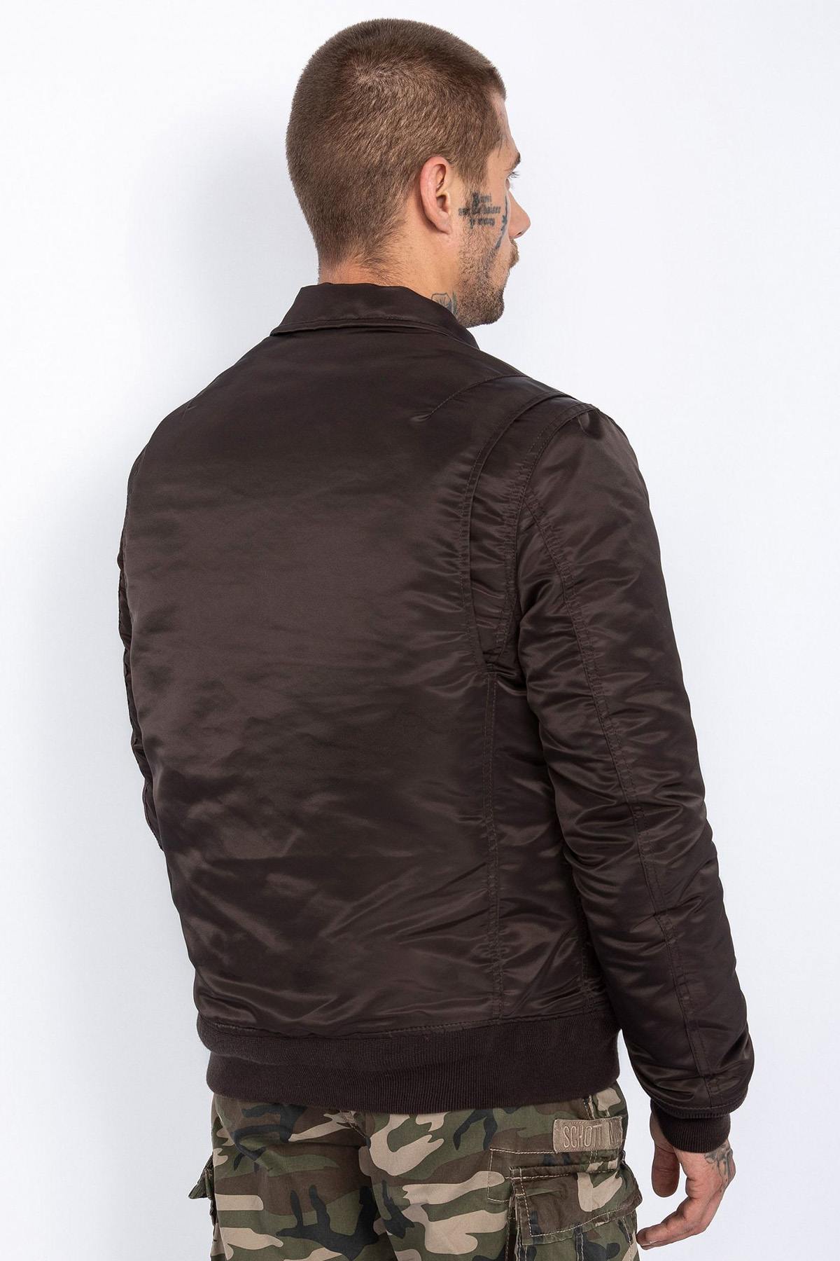 Chaqueta Hombre Schott 210100RS DARK BROWN — vista 5