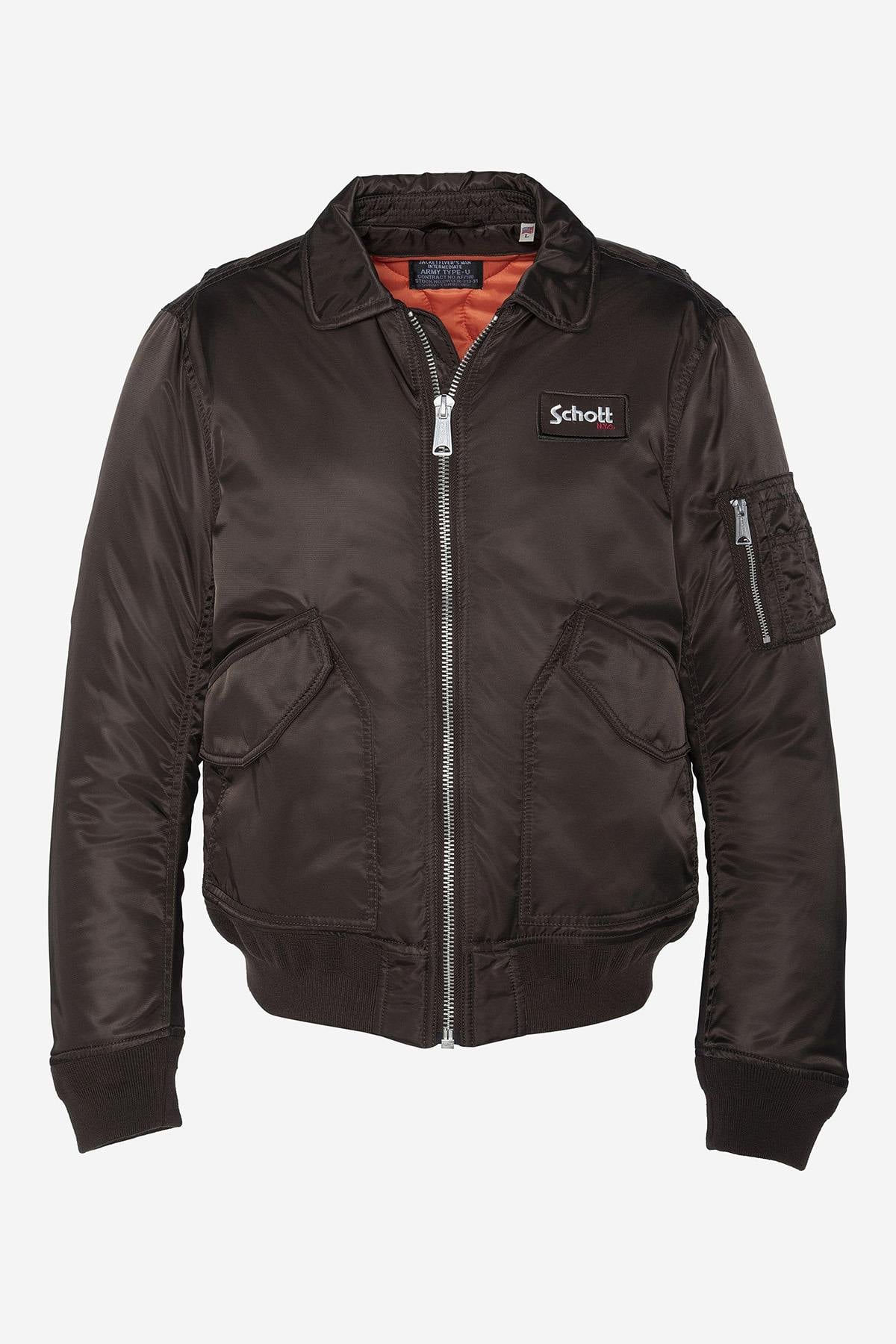 Chaqueta Hombre Schott 210100RS DARK BROWN — vista 9