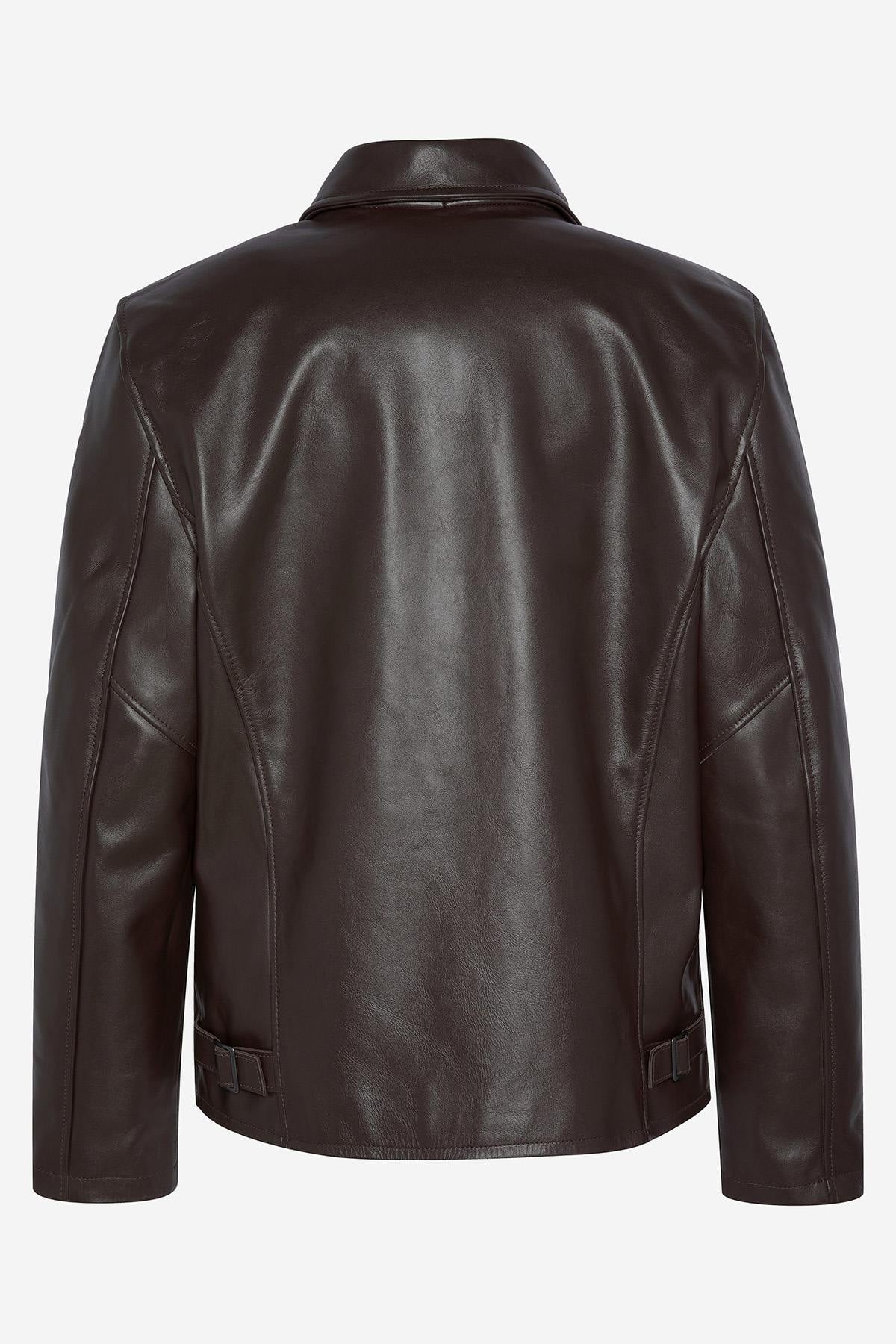 Giacche Uomo Schott LC5100 MARRON — vista 6