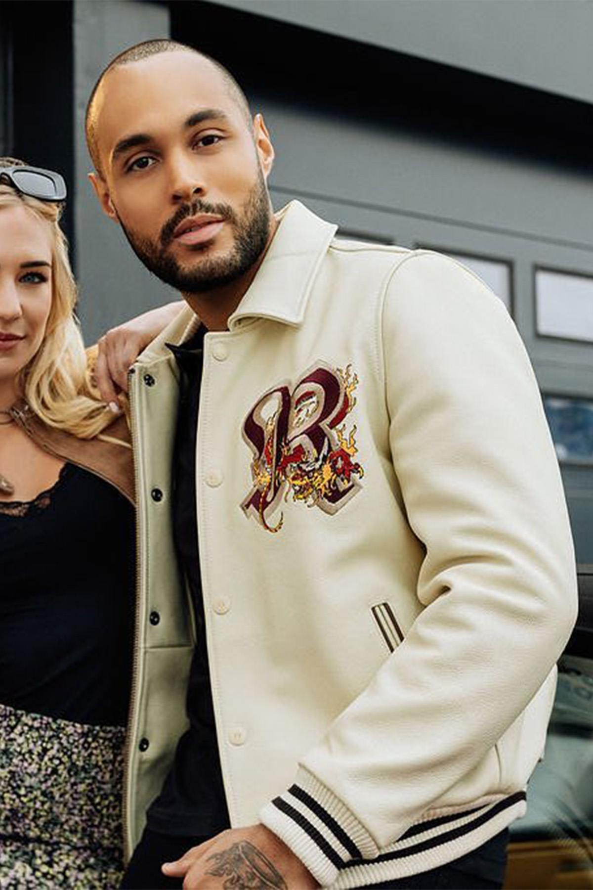 Blouson Homme Redskins DRAGON COHIBA CREAM — vue 3