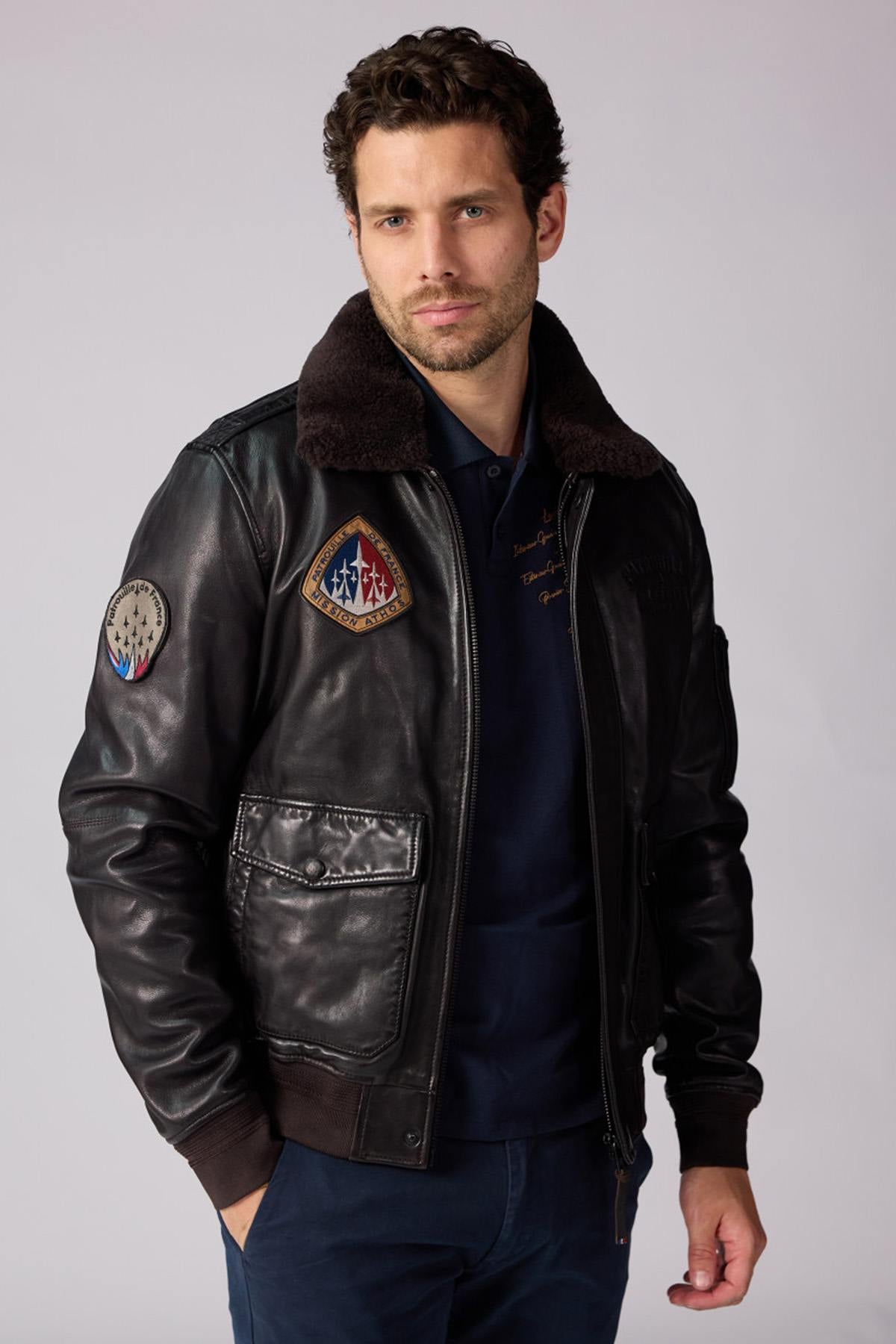 Blouson Homme Patrouille De France RAVEN ALPHA BROWN — vue 1