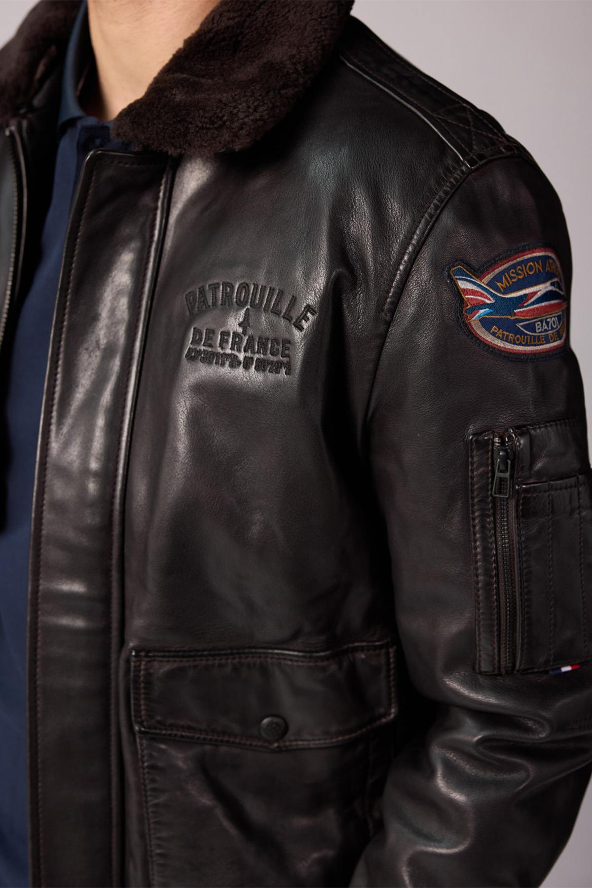 Blouson Homme Patrouille De France RAVEN ALPHA BROWN — vue 5