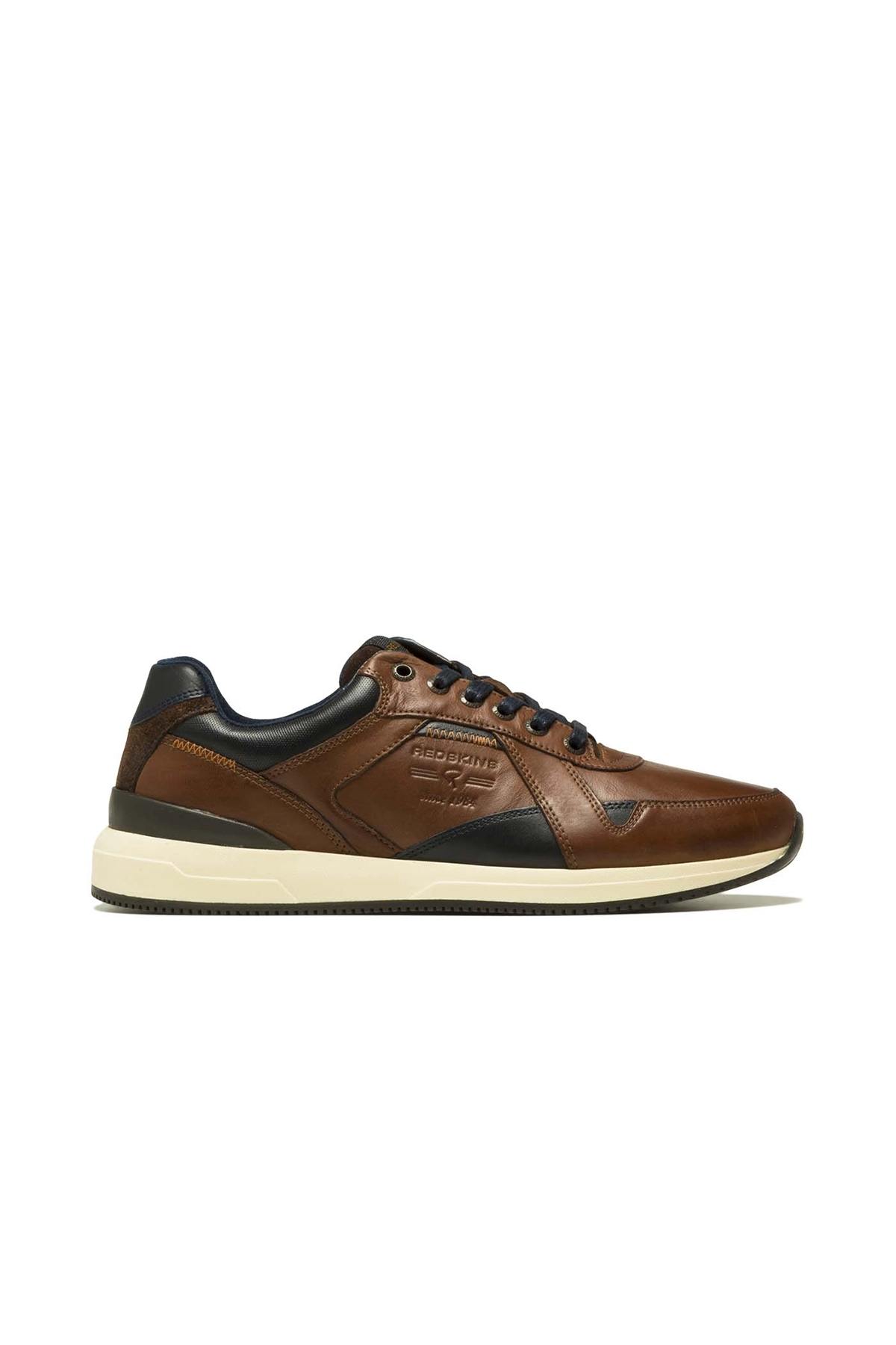 Scarpe Da Ginnastica In Pelle Uomo Redskins CAVADO BRANDY MARINE — vista 4