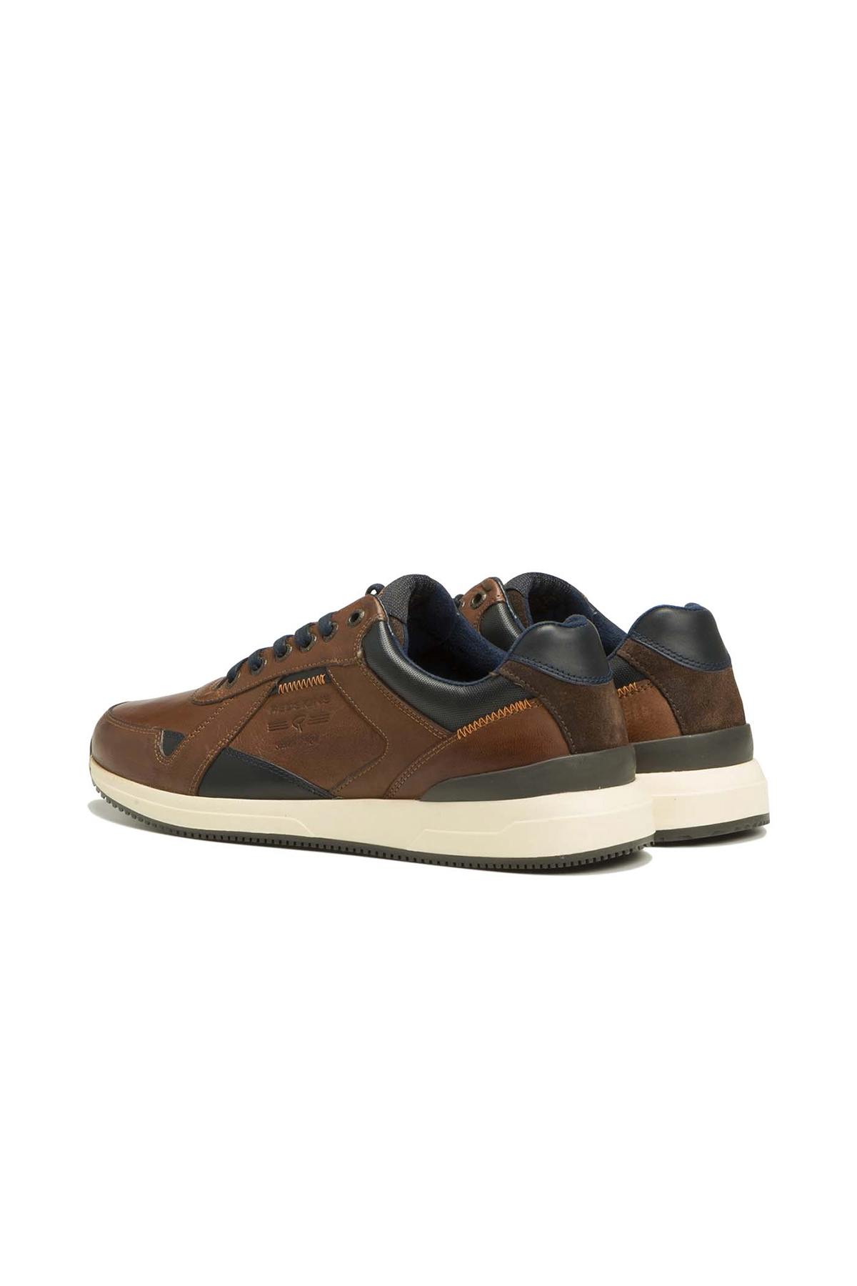 Scarpe Da Ginnastica In Pelle Uomo Redskins CAVADO BRANDY MARINE — vista 2