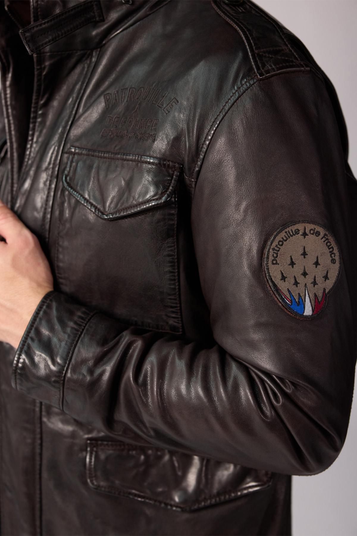 Giacche Uomo Patrouille De France BATTLE DITY DARK BROWN — vista 4