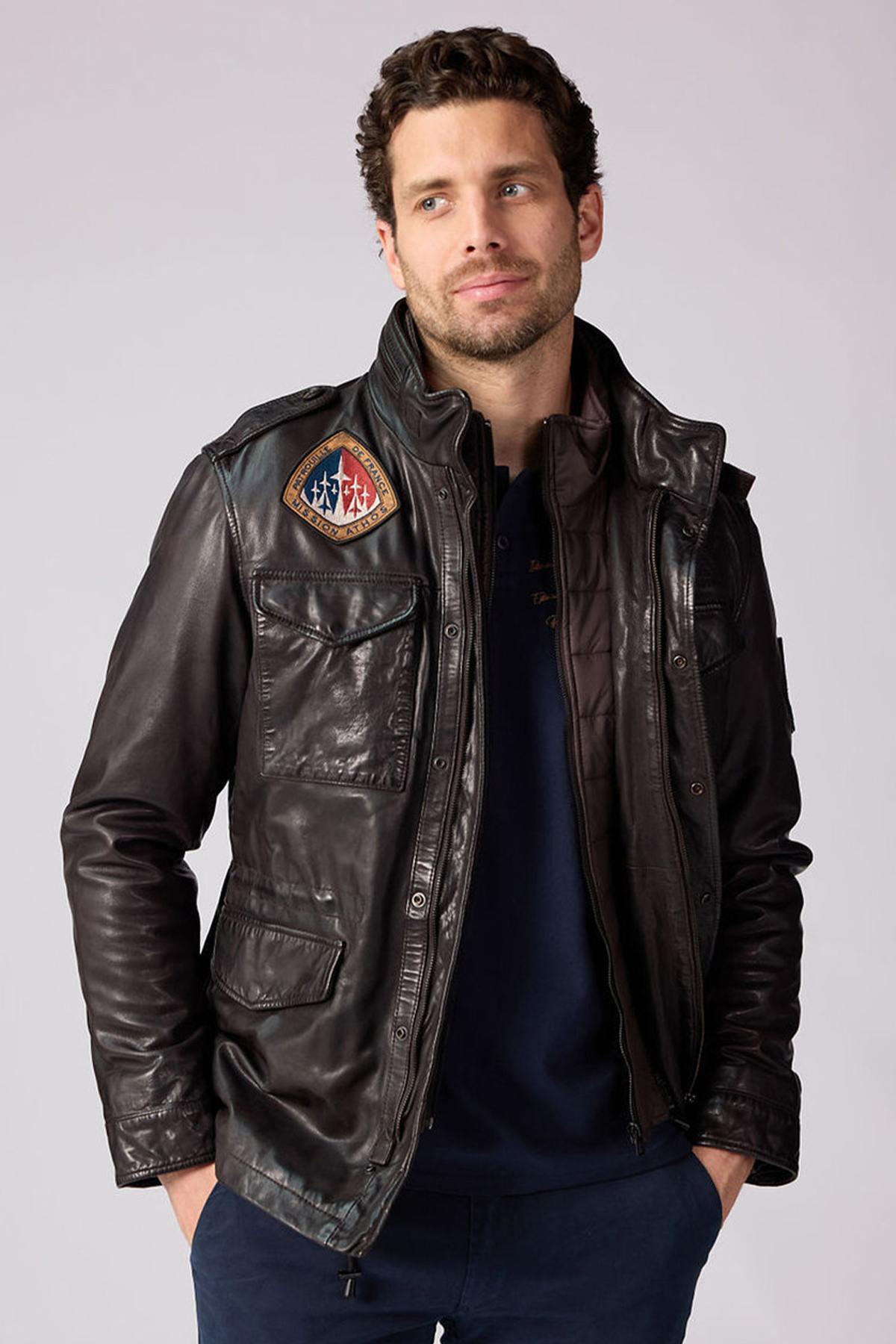 Giacche Uomo Patrouille De France BATTLE DITY DARK BROWN — vista 1