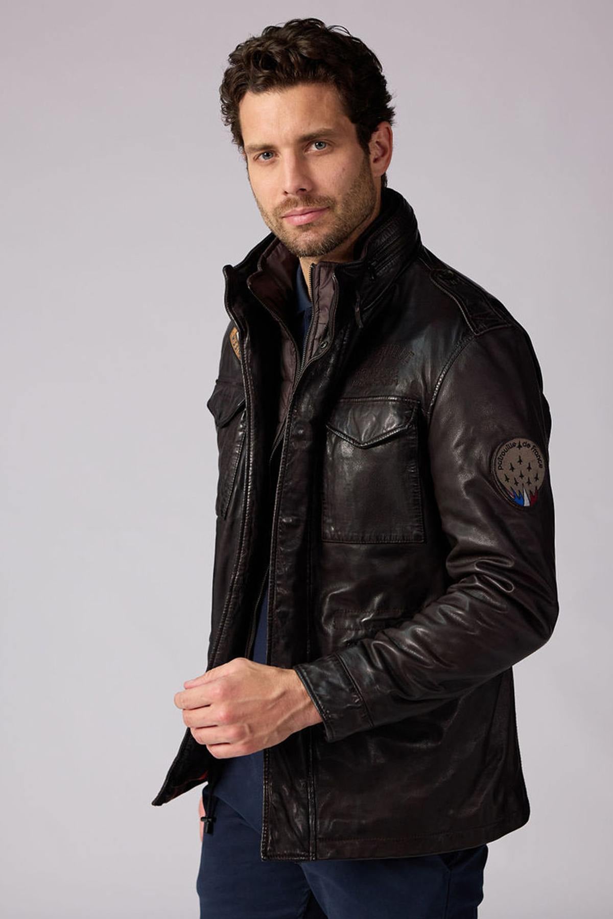 Giacche Uomo Patrouille De France BATTLE DITY DARK BROWN — vista 7