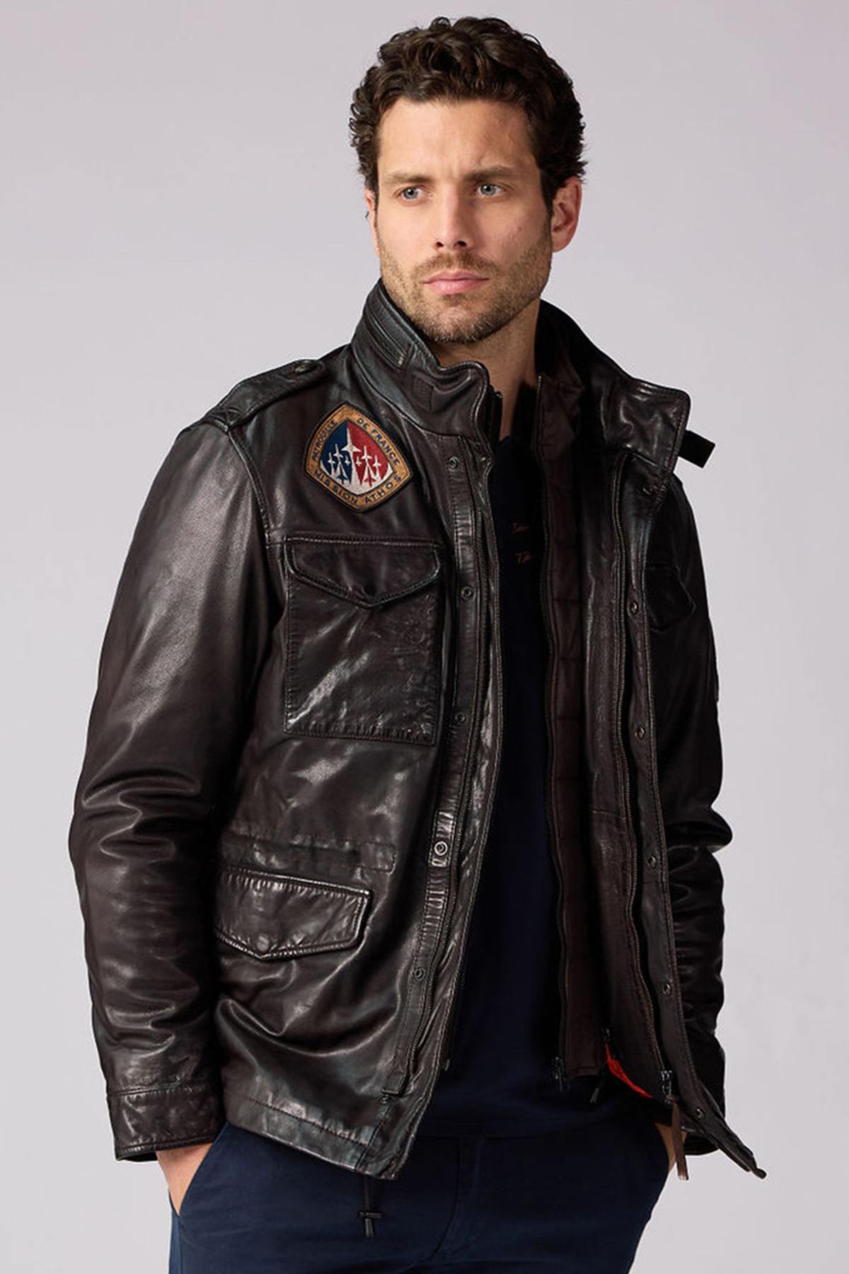 Giacche Uomo Patrouille De France BATTLE DITY DARK BROWN — vista 5