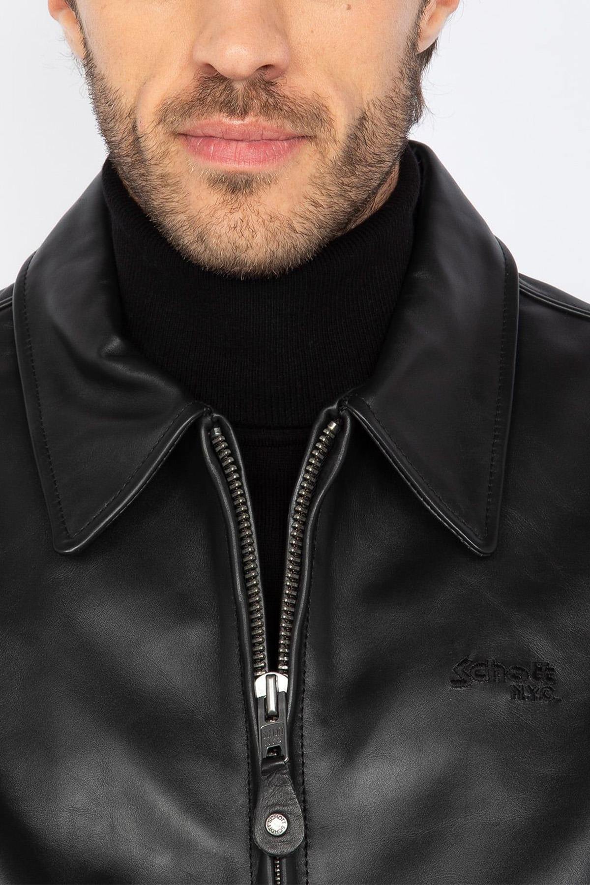 Blouson Homme Schott LC5100RIB BLACK — vue 4