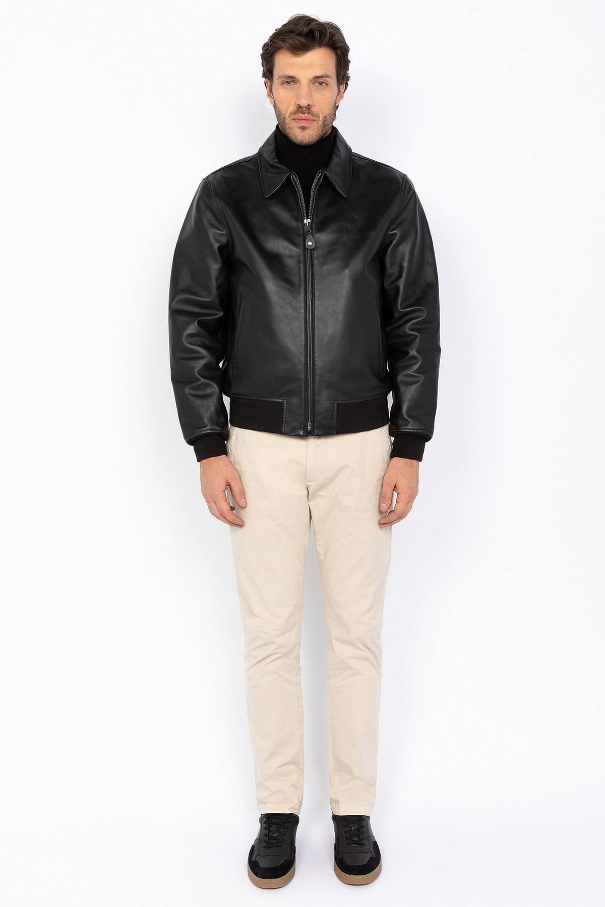 Blouson Homme Schott LC5100RIB BLACK — vue 7