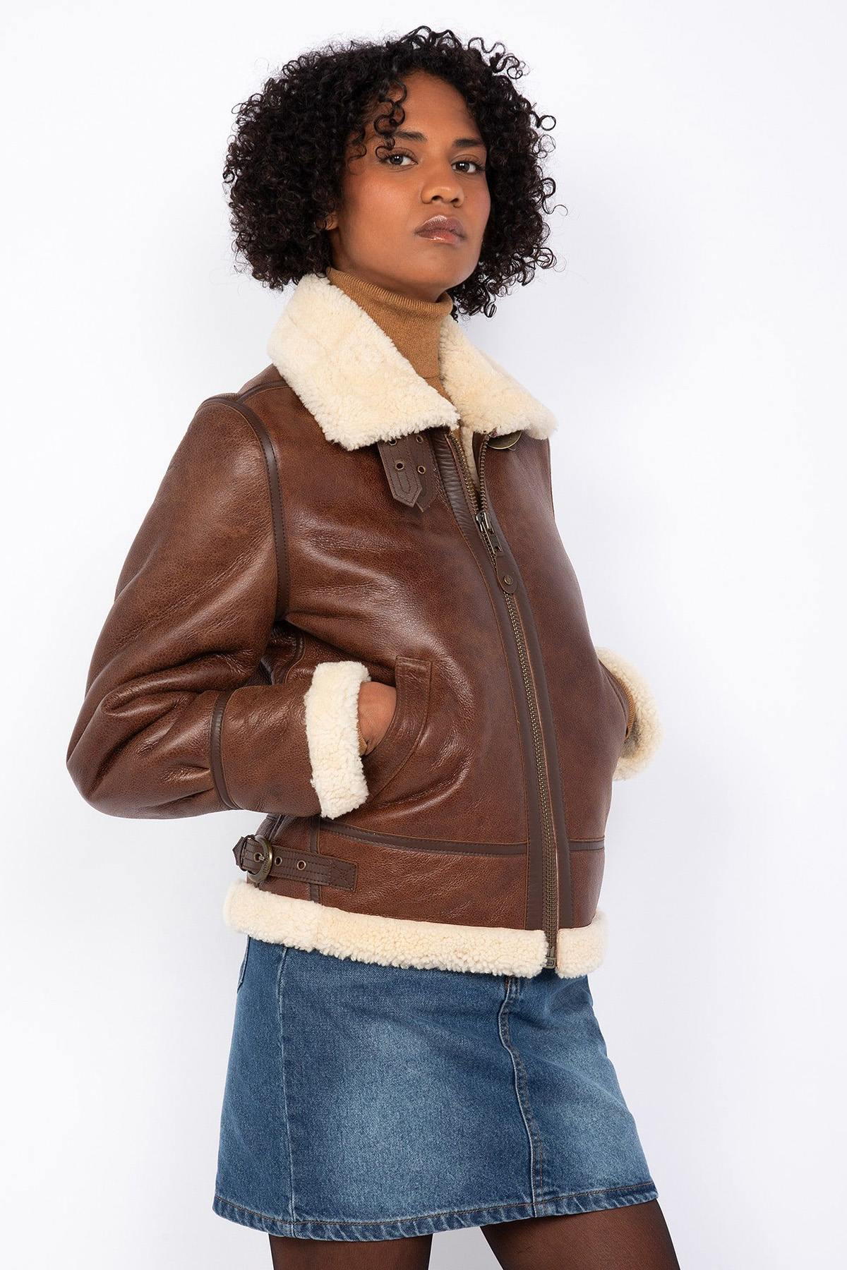 Damen Jacke Schott LCW1257 MOKA — Ansicht 3