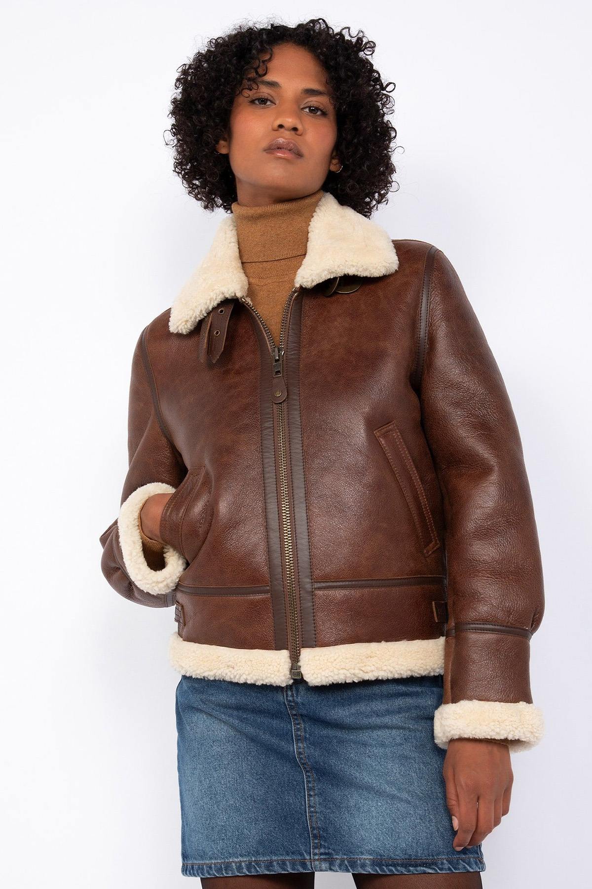 Damen Jacke Schott LCW1257 MOKA — Ansicht 1
