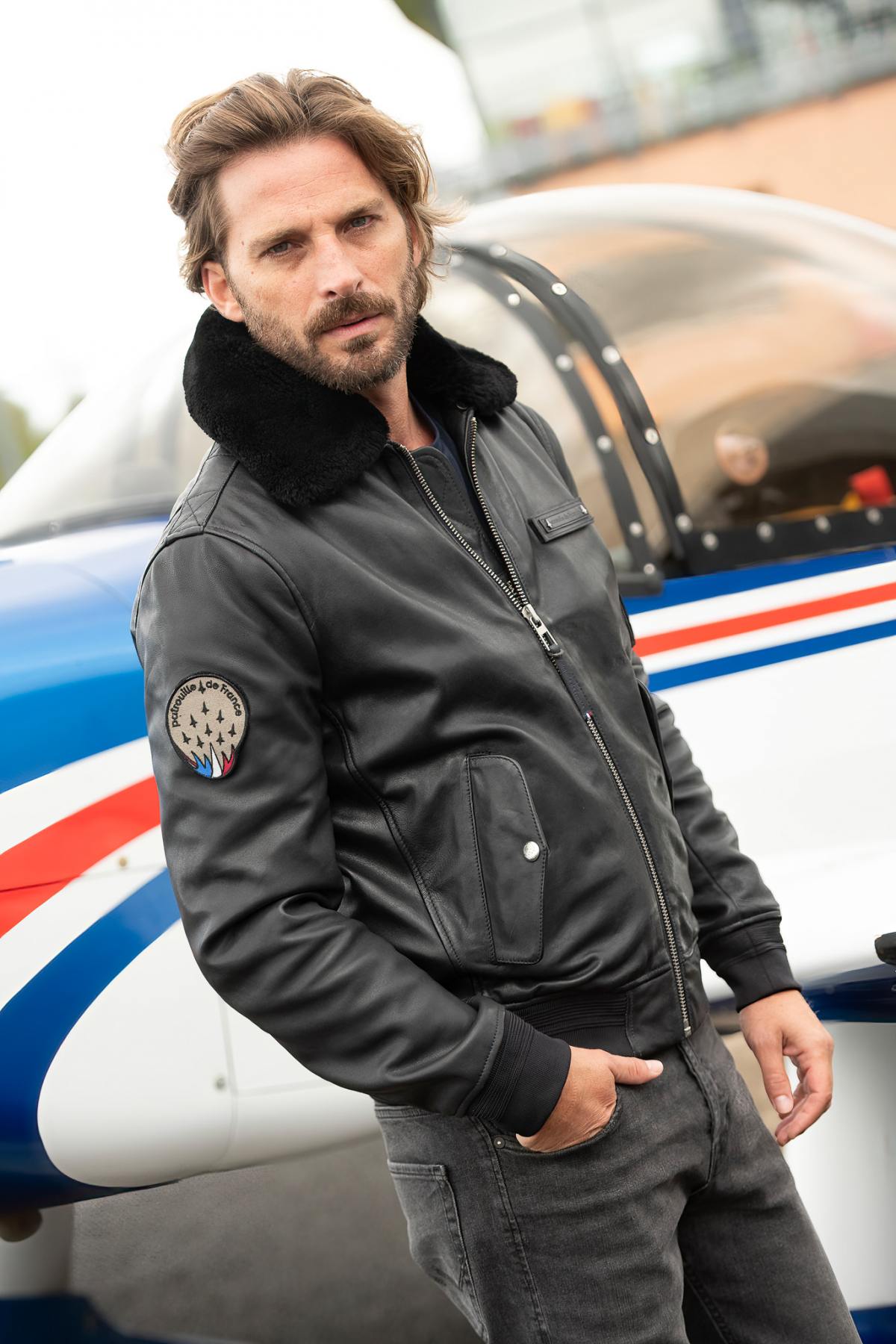 Giacche Uomo Patrouille De France OFFICIAL 70 ALPHA DARK NAVY — vista 7