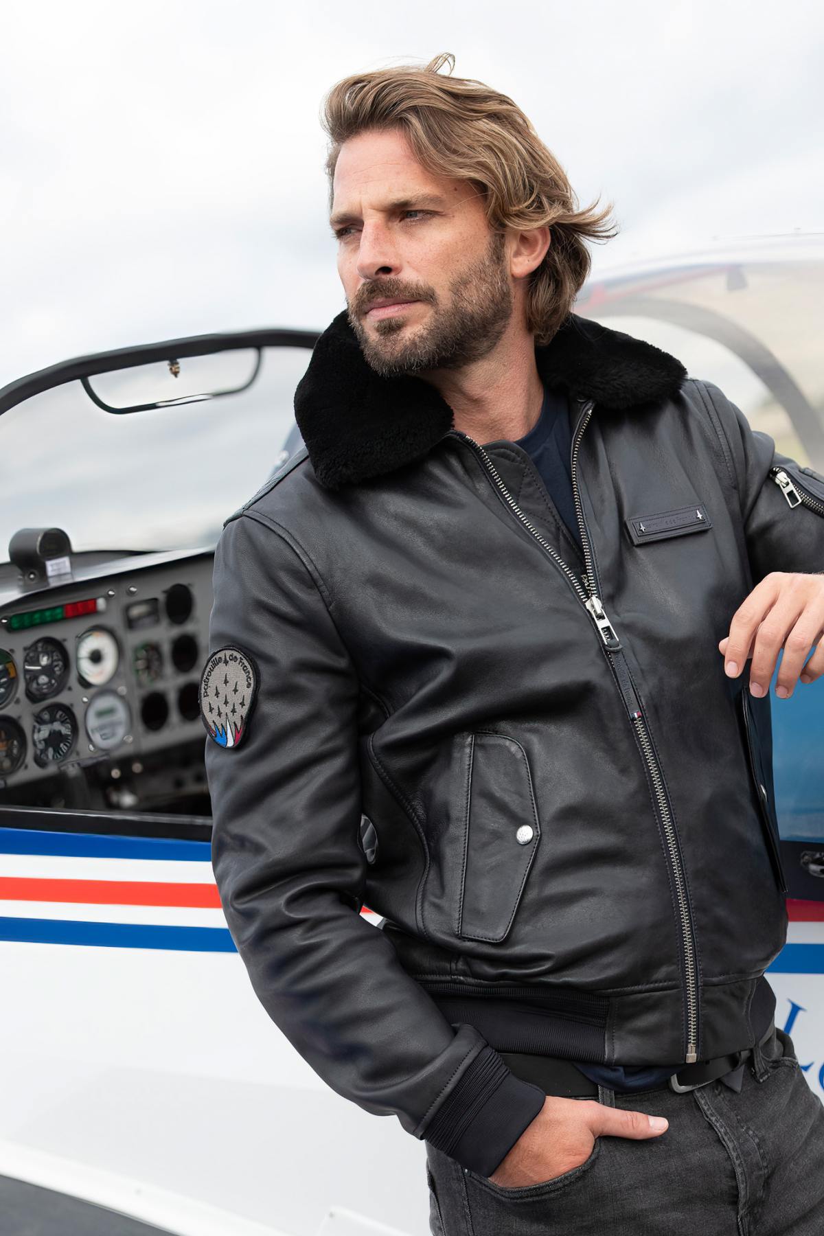 Giacche Uomo Patrouille De France OFFICIAL 70 ALPHA DARK NAVY — vista 8