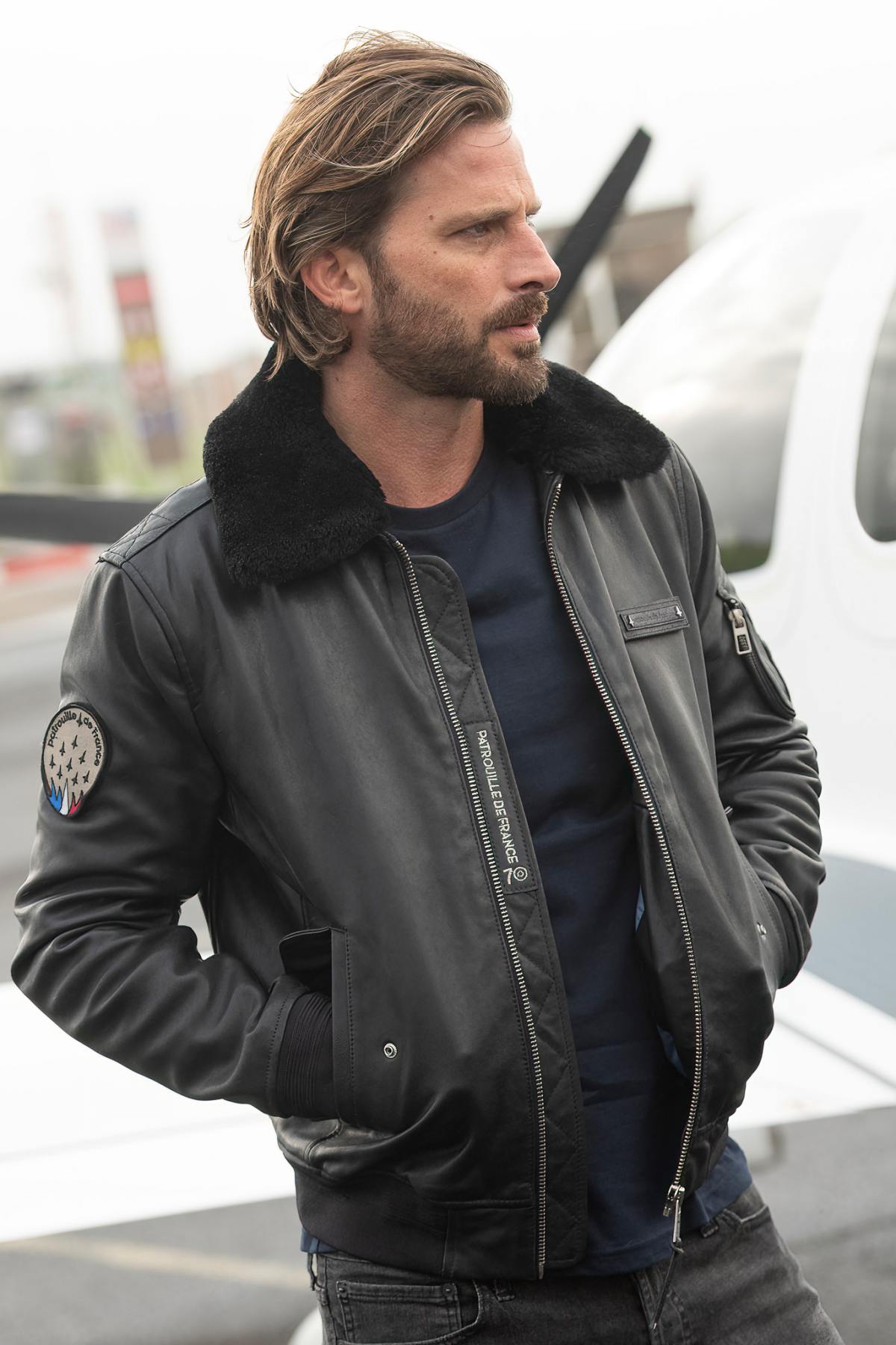 Giacche Uomo Patrouille De France OFFICIAL 70 ALPHA DARK NAVY — vista 10